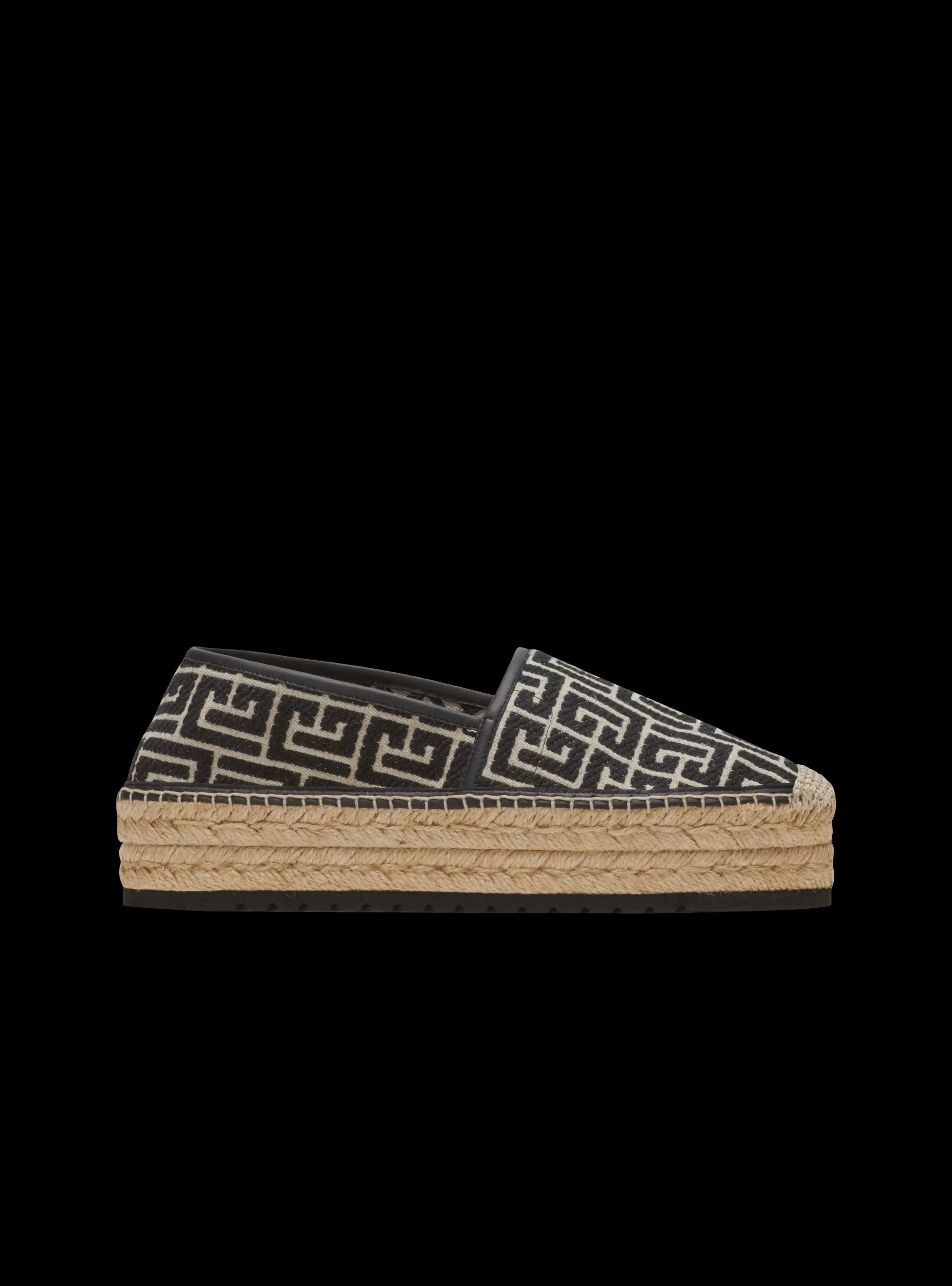 Balmain Sandali-Alex Espadrilles With Jacquard Monogram black