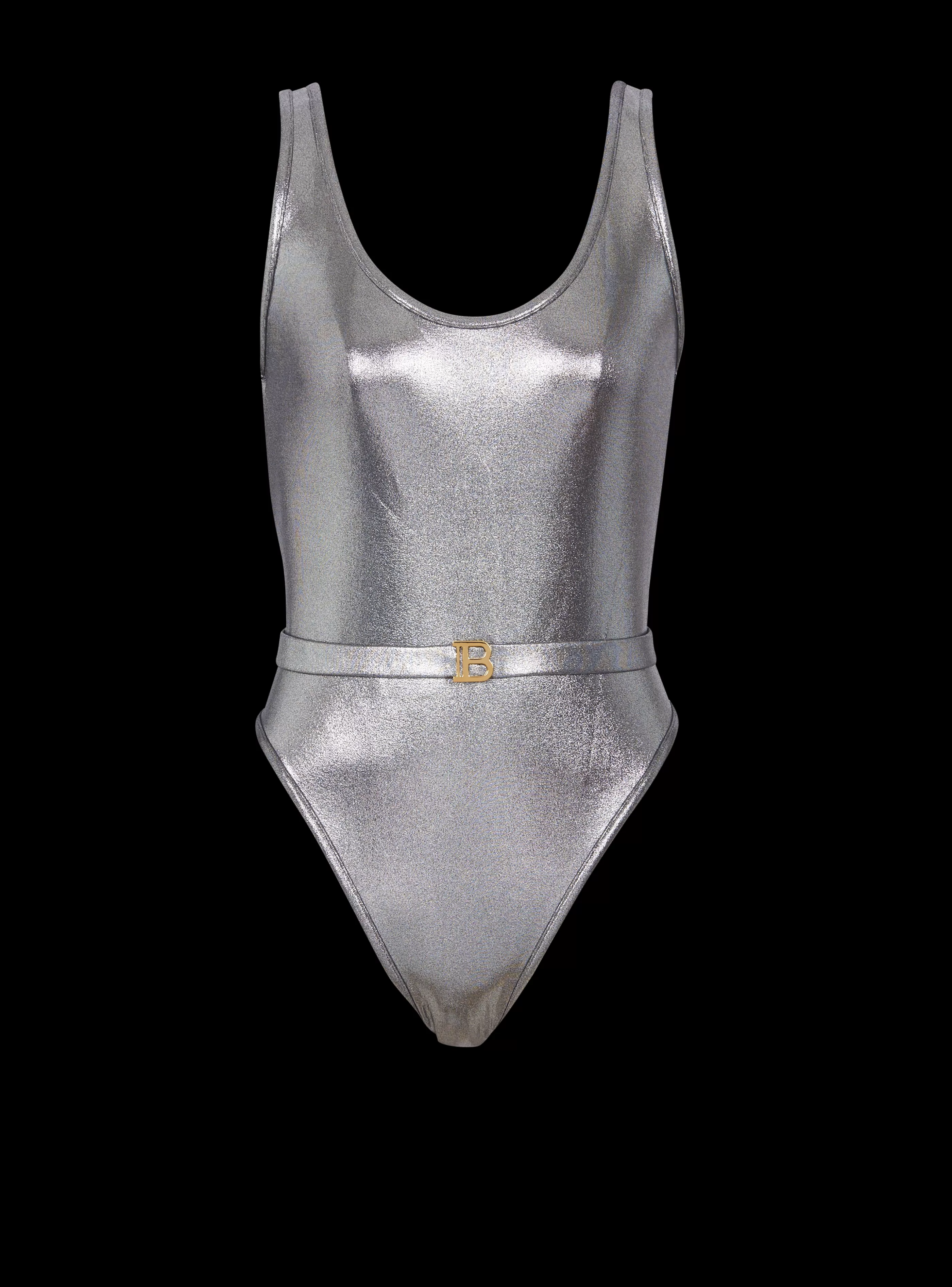 Balmain Costumi Da Bagno-B Metallic Swimsuit silver