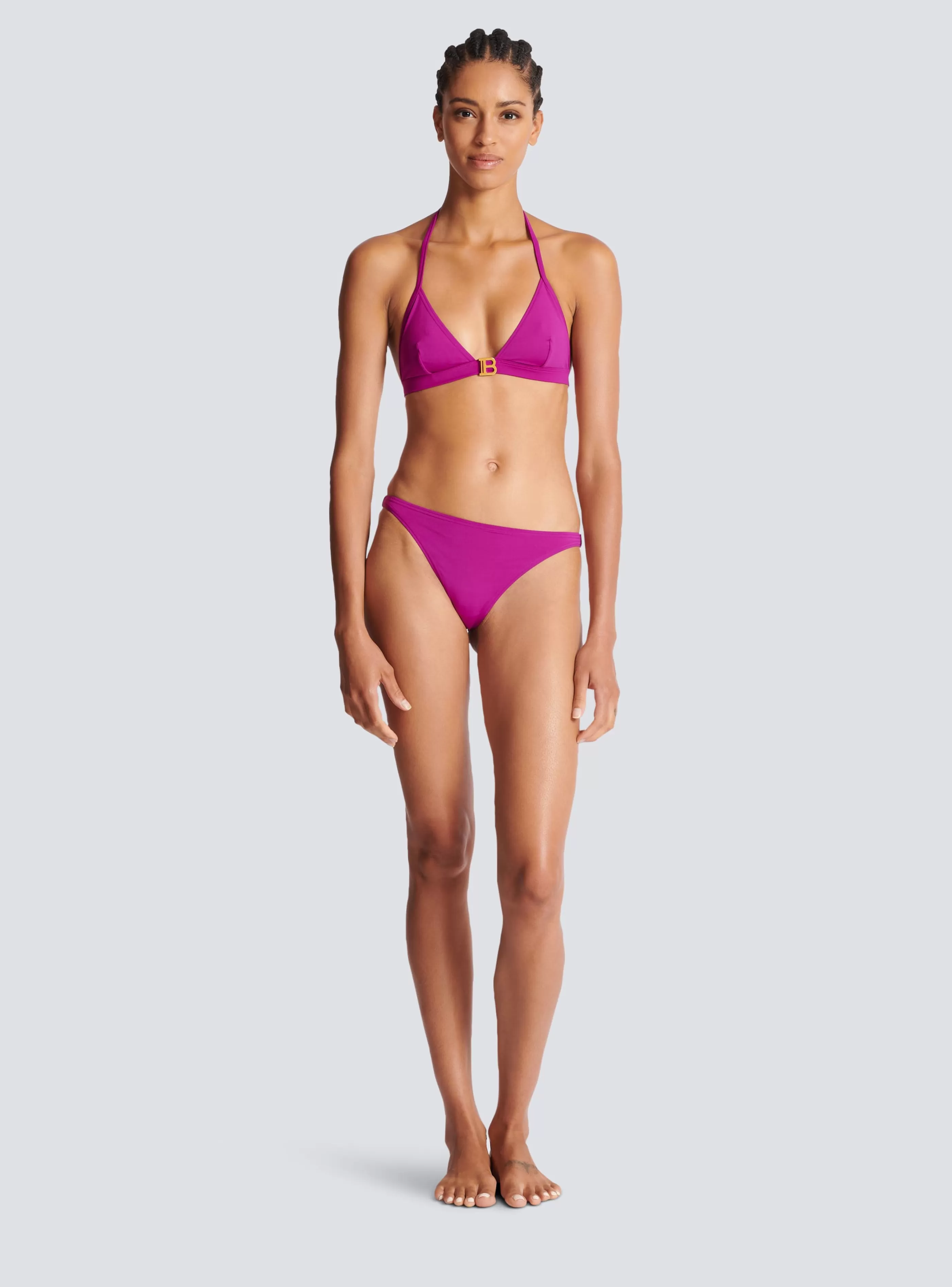 Balmain Costumi Da Bagno-B Triangle Bikini purple