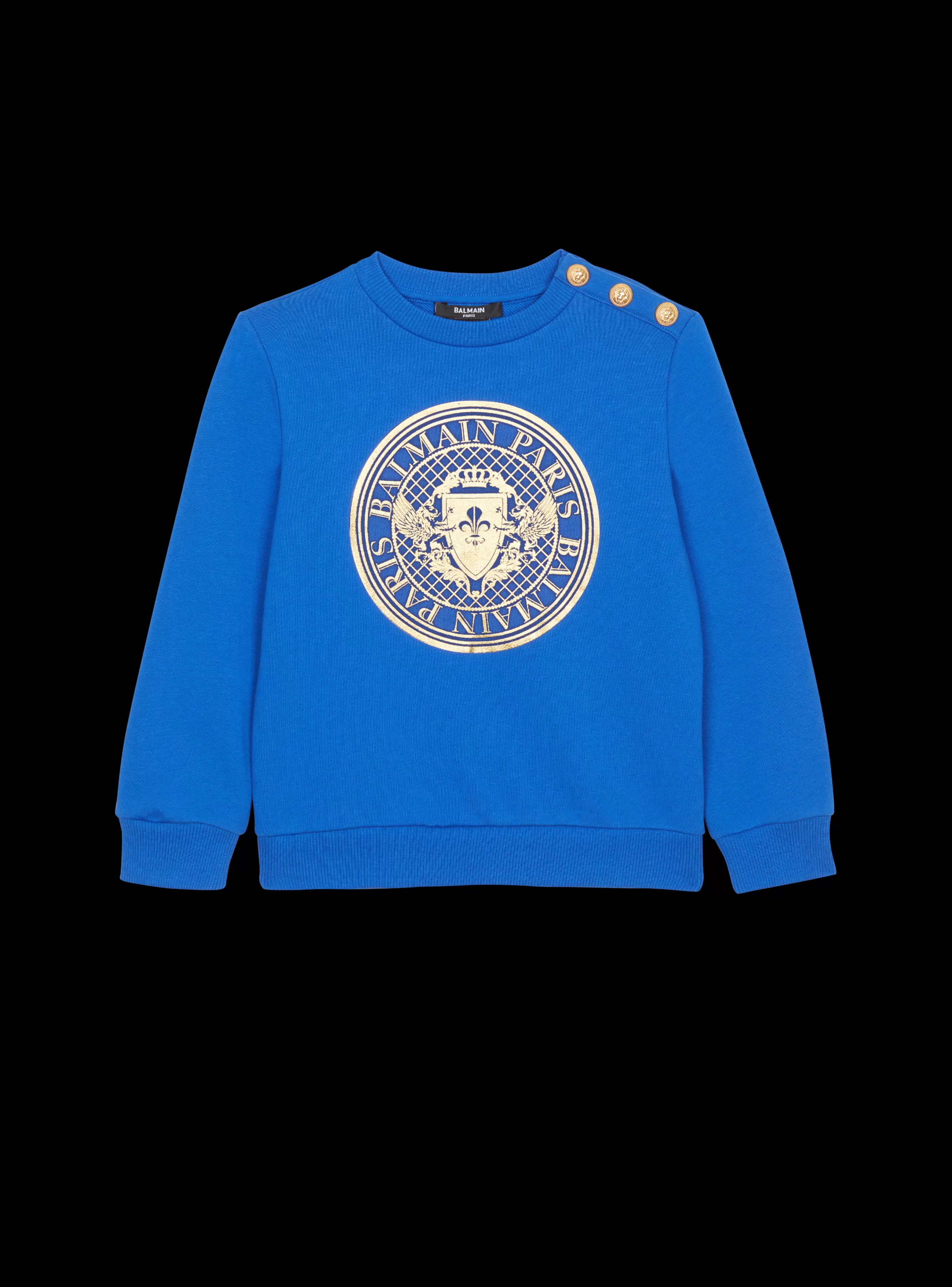 Balmain Bambino (4-10 Anni)- 'Coin' Sweatshirt  blue