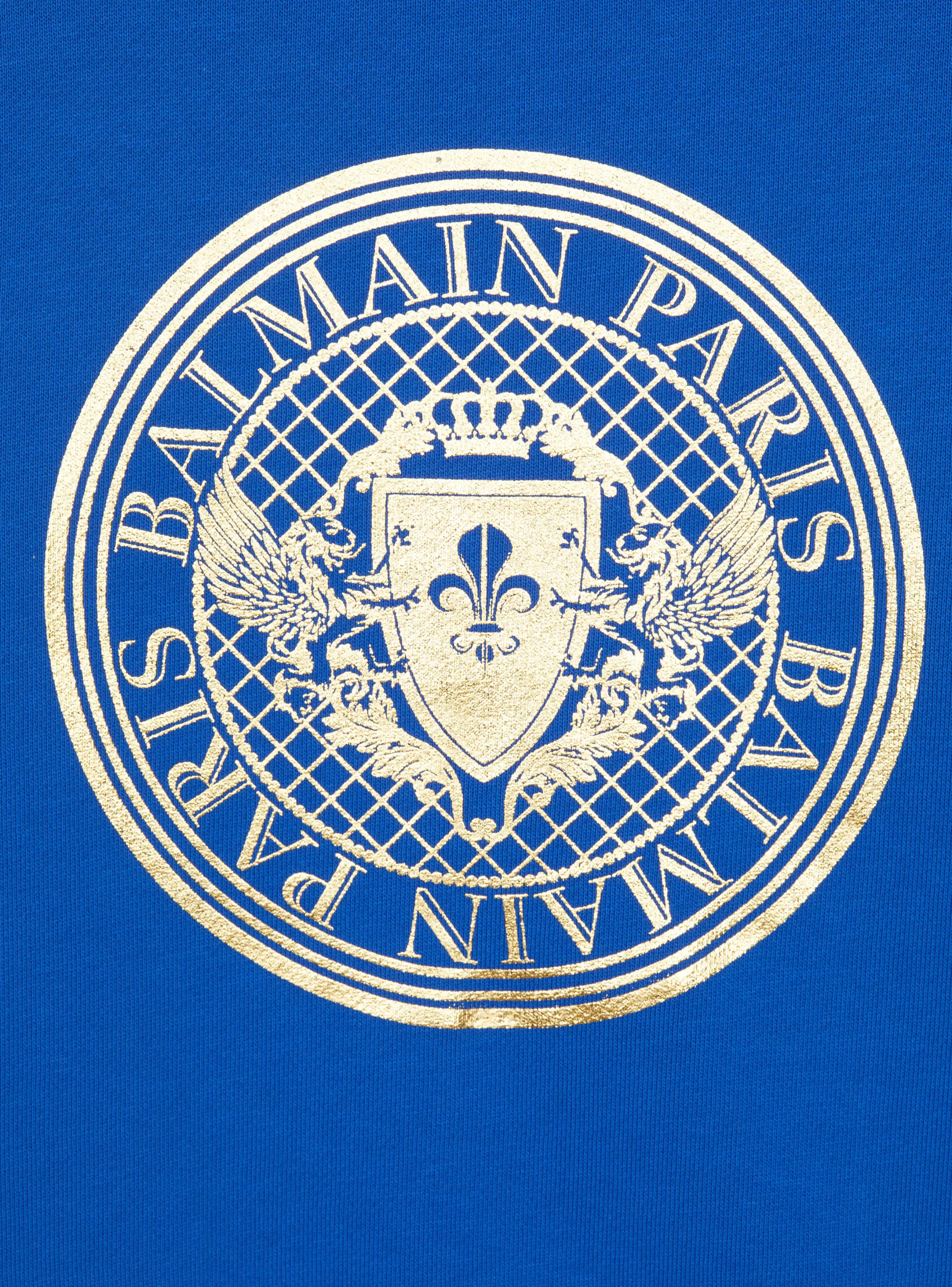 Balmain Bambino (4-10 Anni)- 'Coin' Sweatshirt  blue