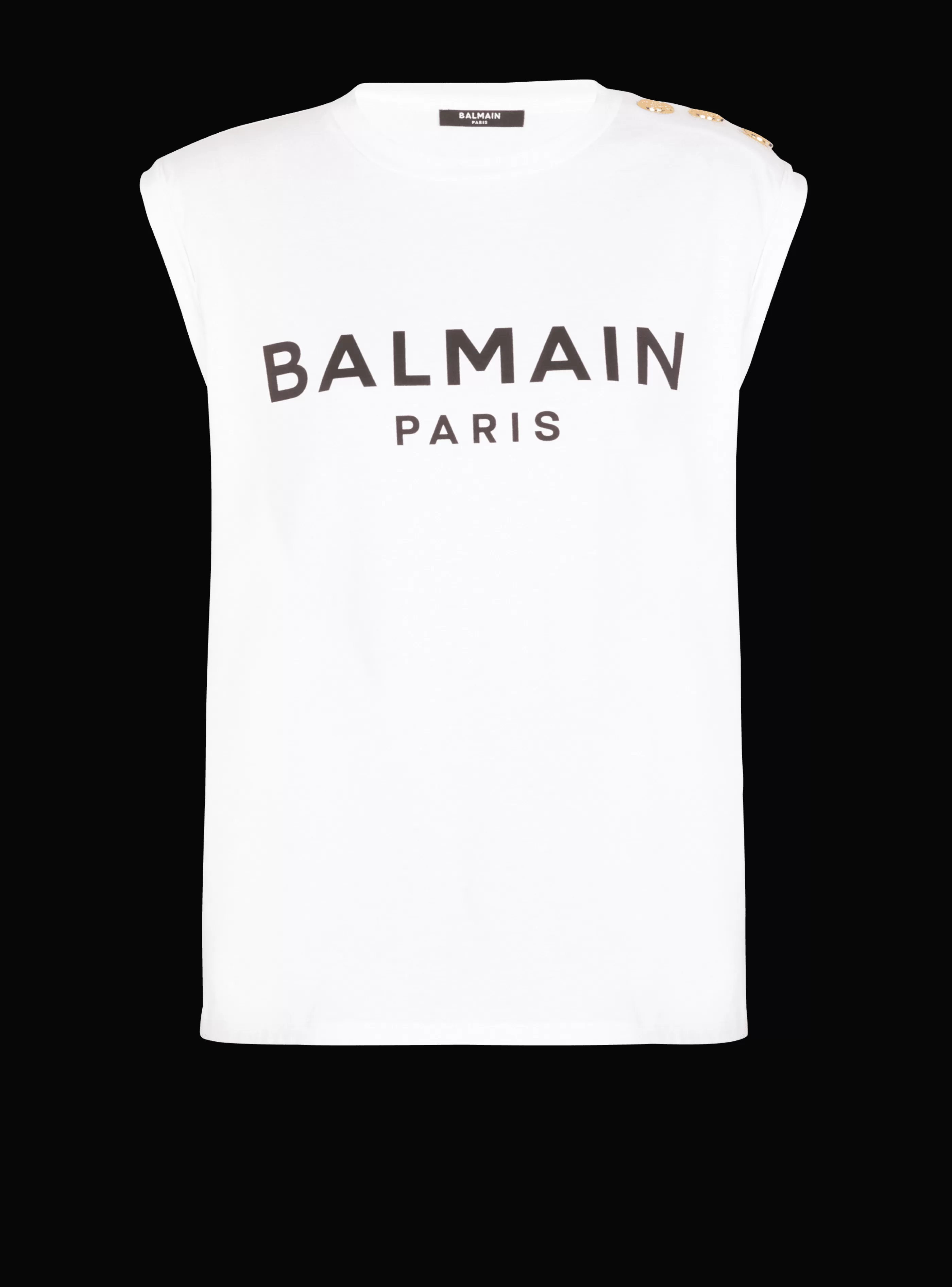 Balmain T-Shirt- Paris Tank Top white