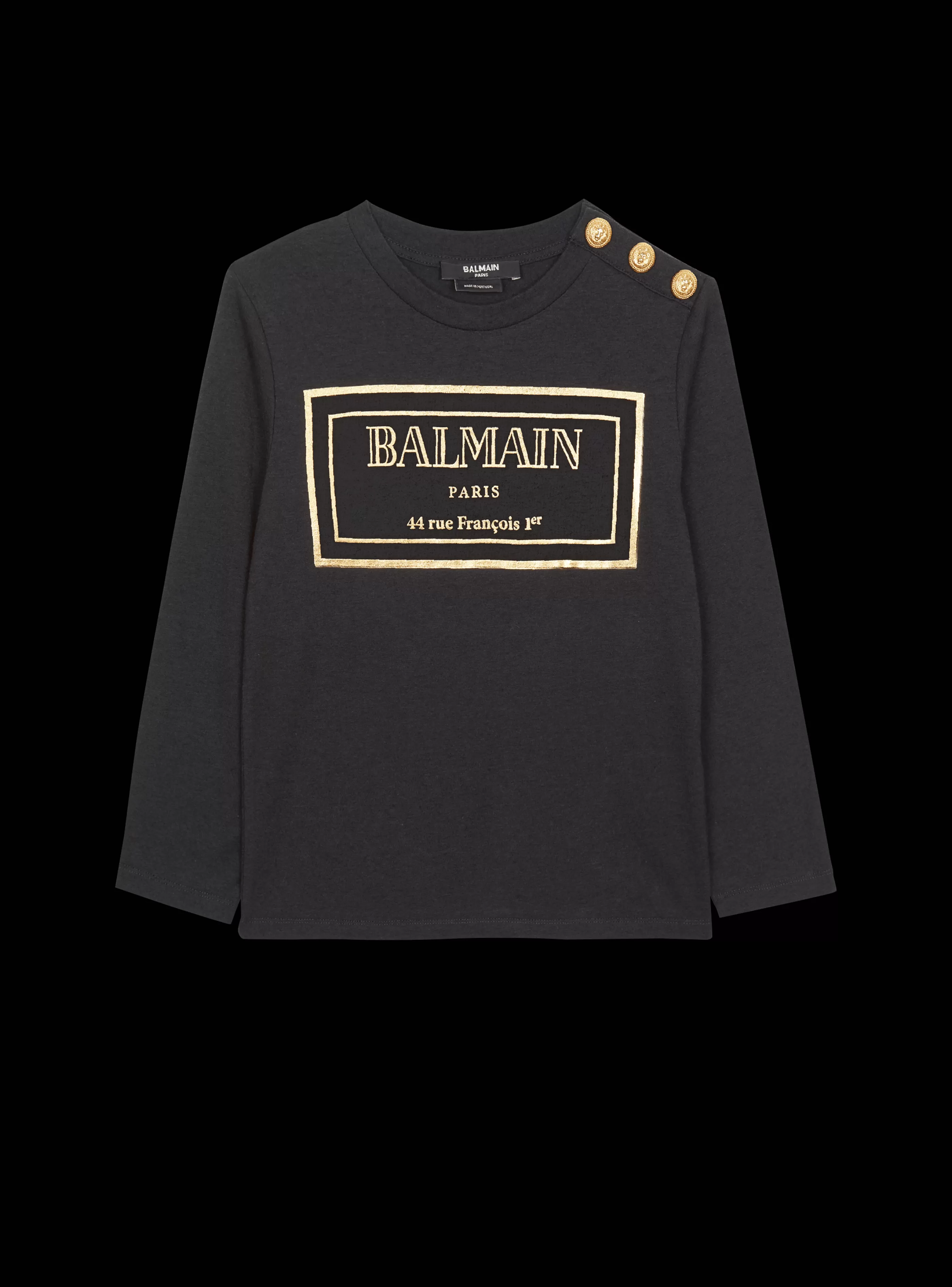Balmain Bambino (4-10 Anni) | Bambina (4-10 Anni)- Paris T-shirt black