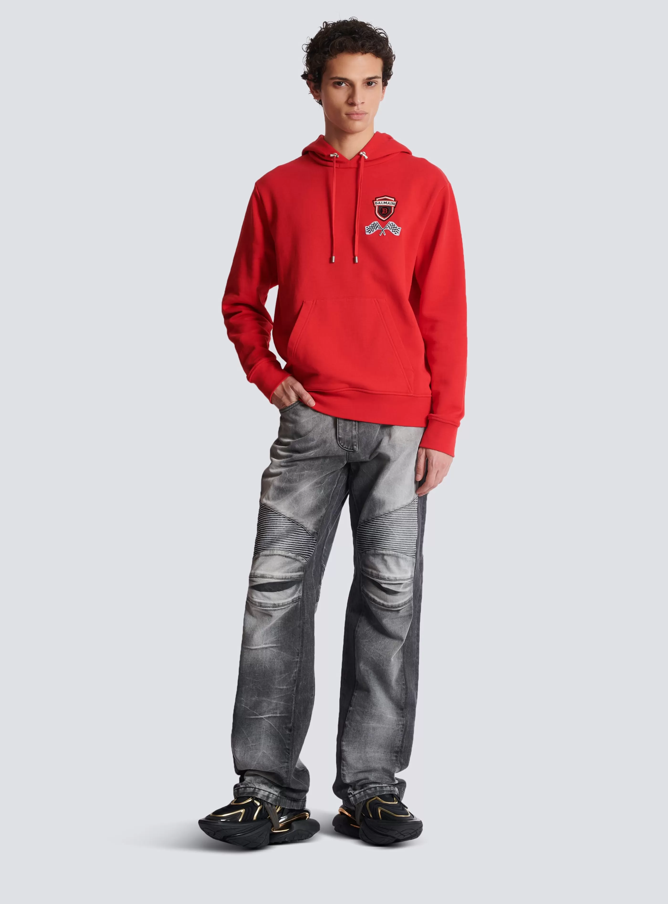 Balmain Felpe- Racing Hoodie red