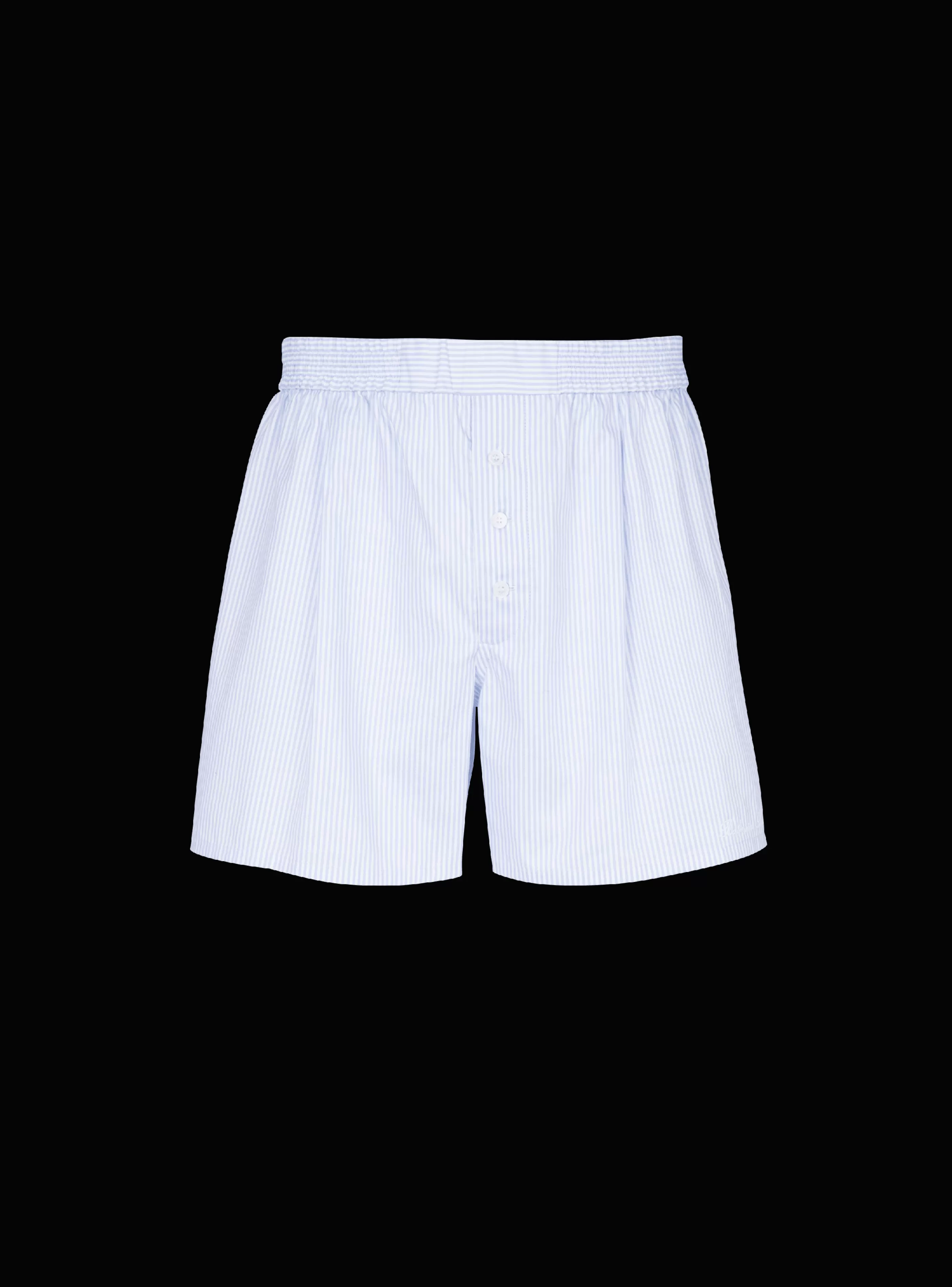 Balmain Pantaloni E Pantaloncini- Signature Boxer Shorts blue