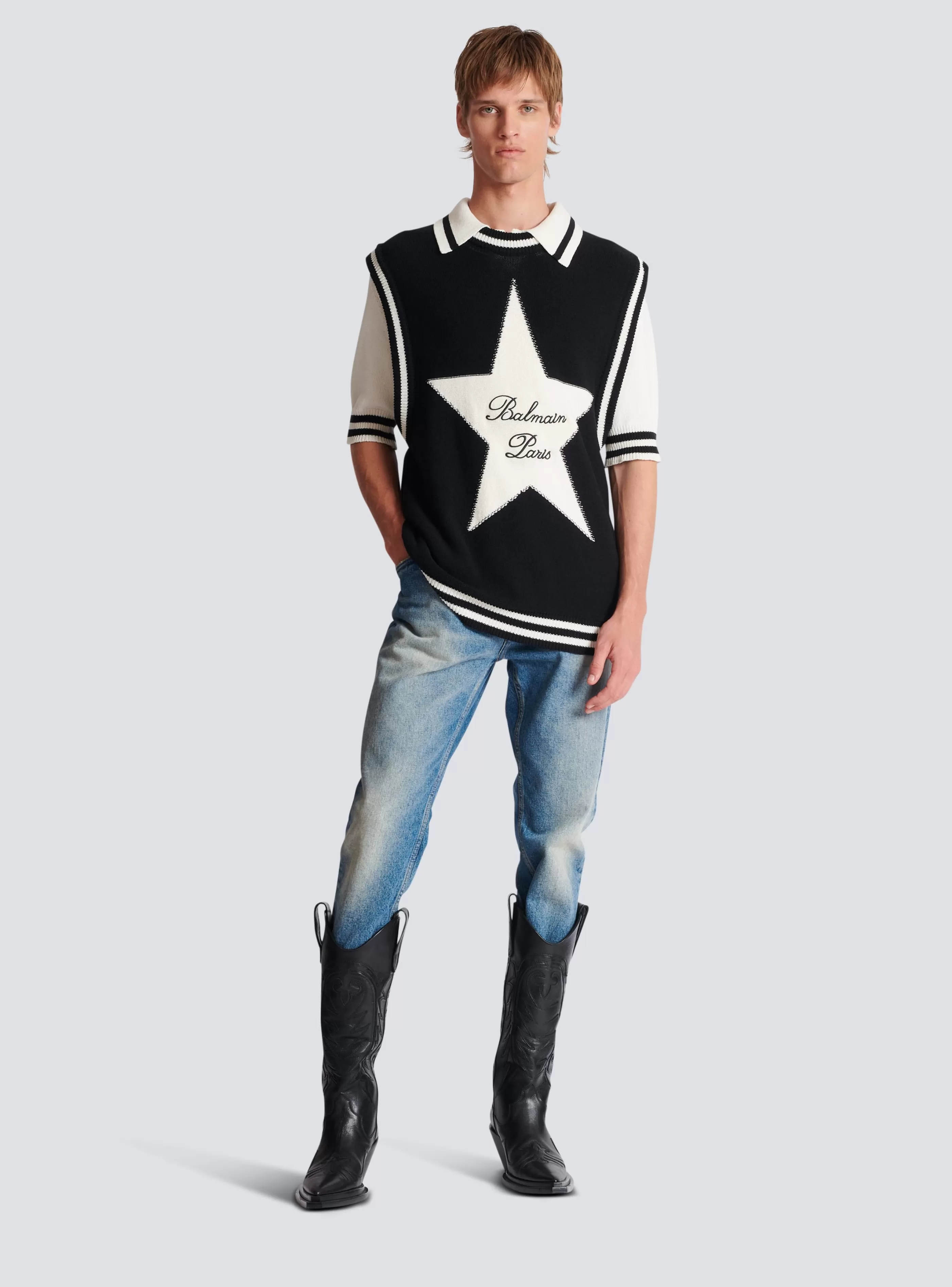 Balmain Maglieria- Signature Star Jumper black