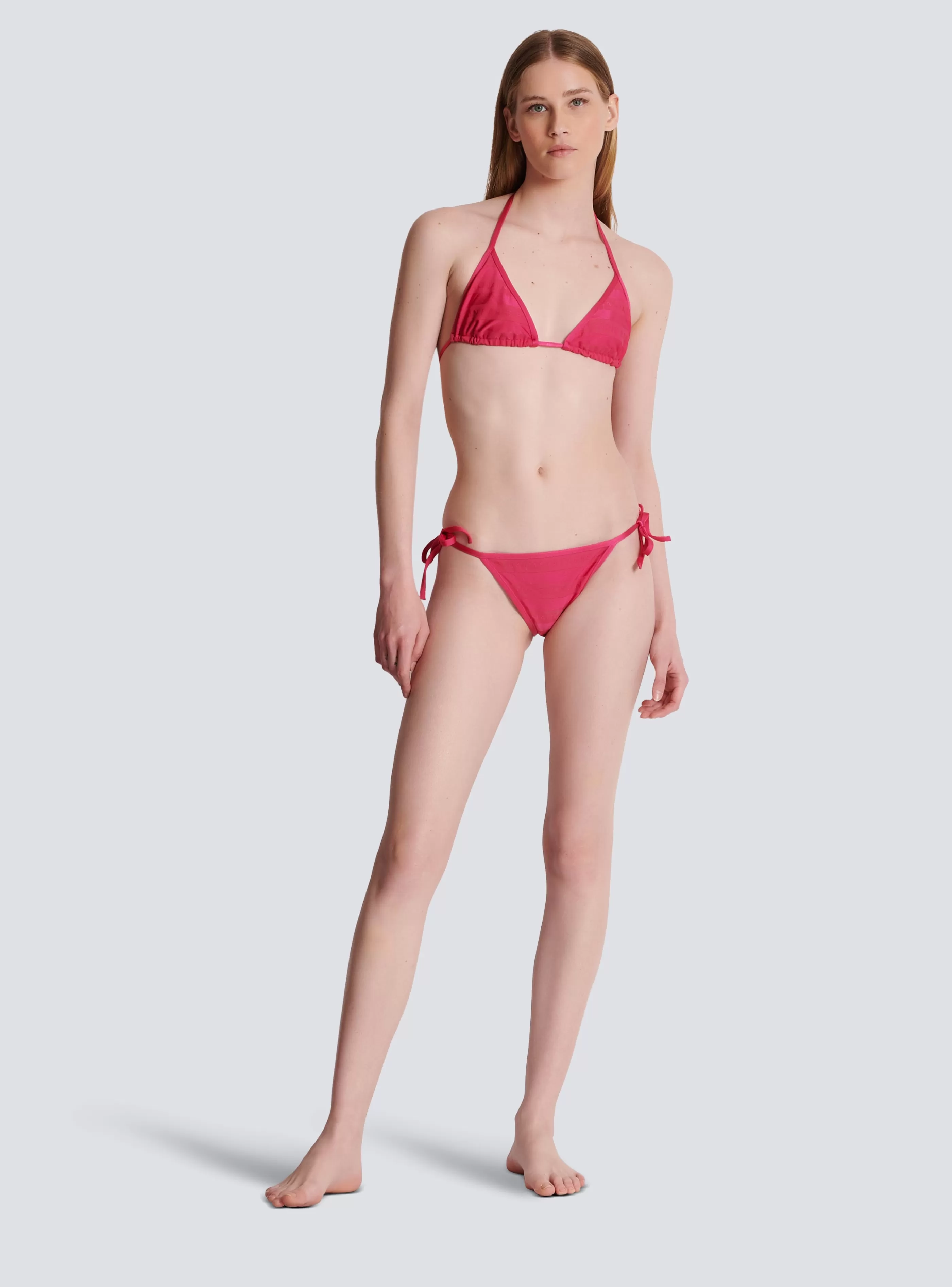 Balmain Costumi Da Bagno- Triangle Bikini pink