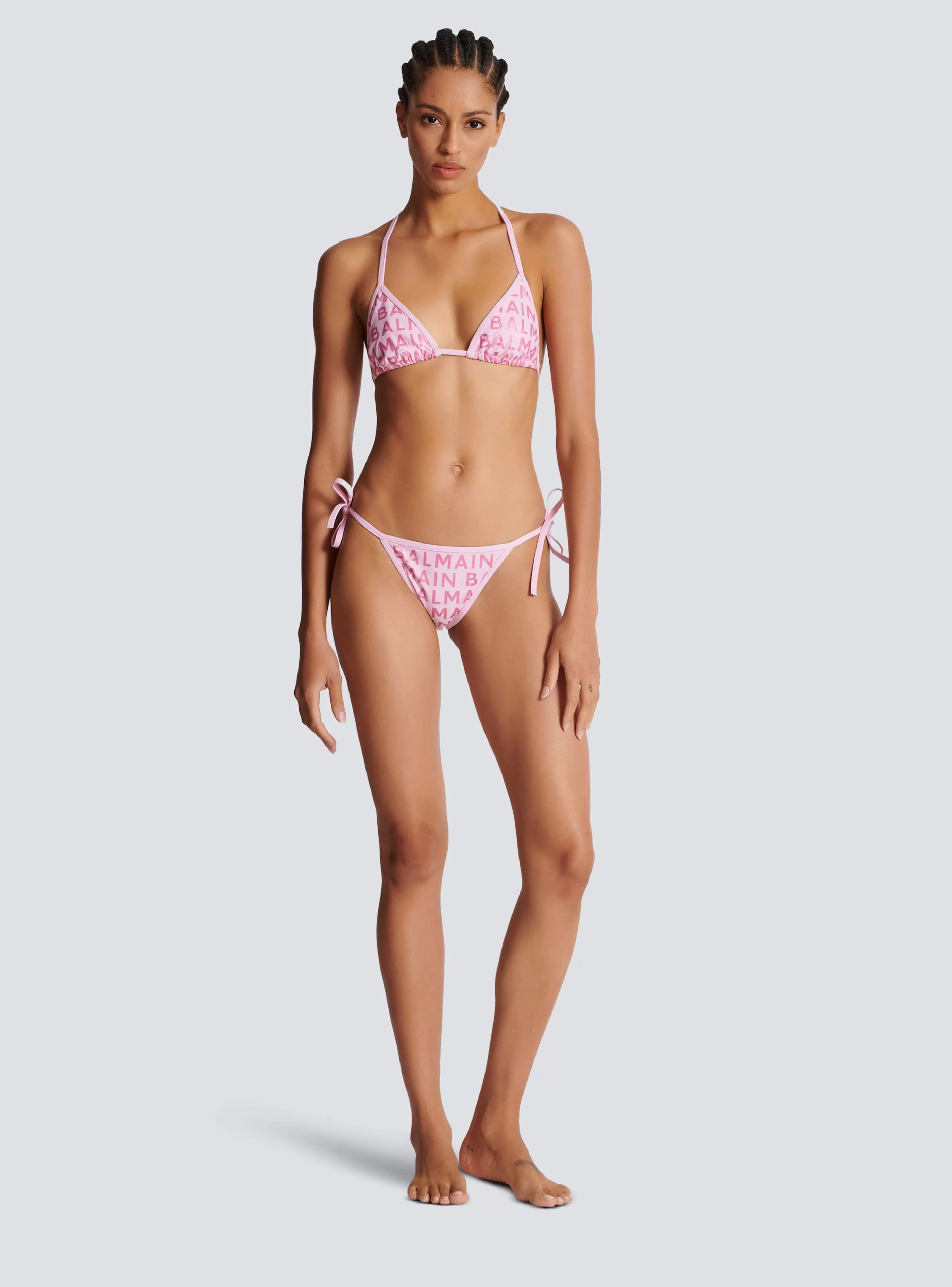 Balmain Costumi Da Bagno- Triangle Bikini pink