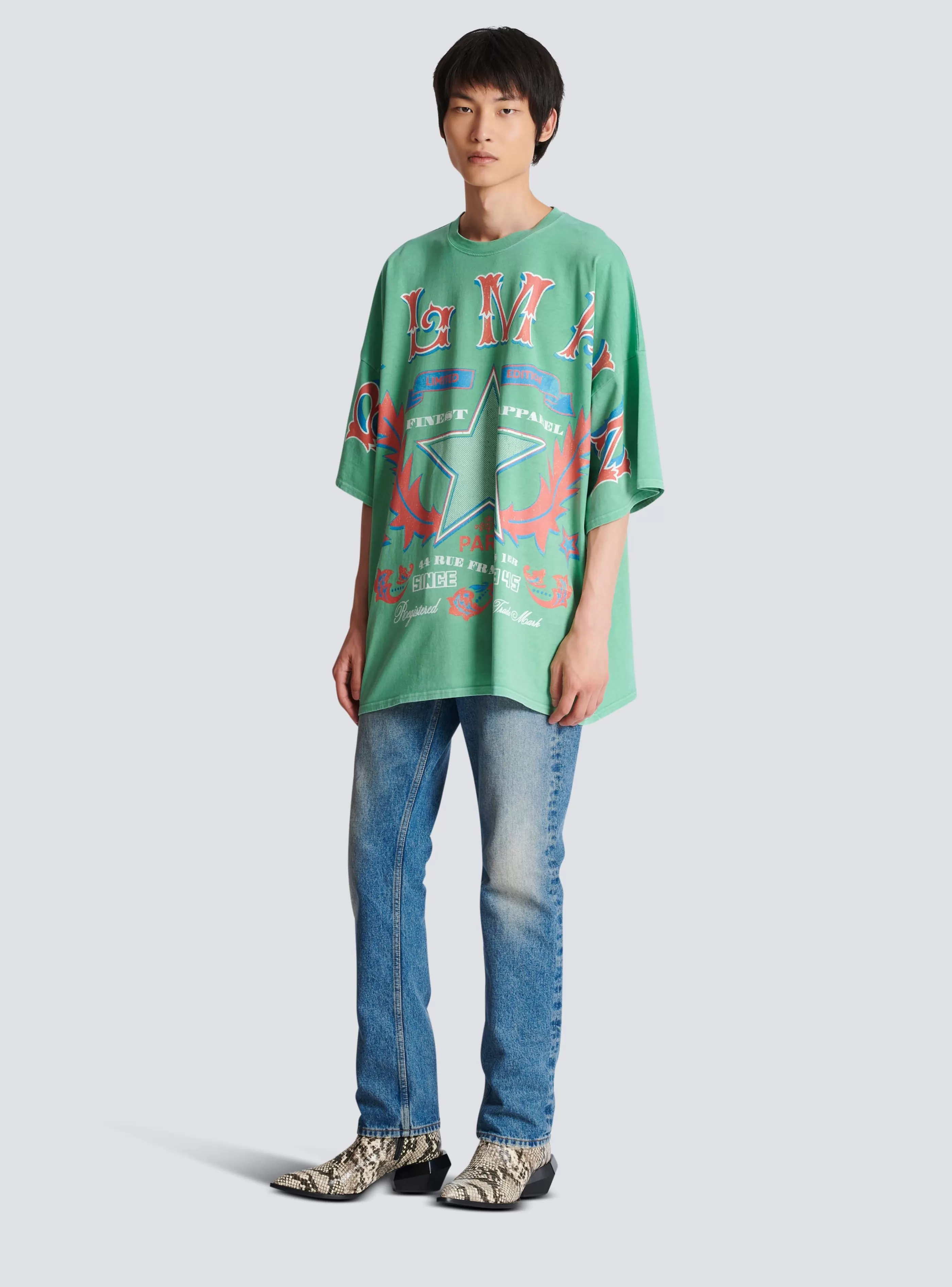 Balmain T-Shirts- Western T-shirt green