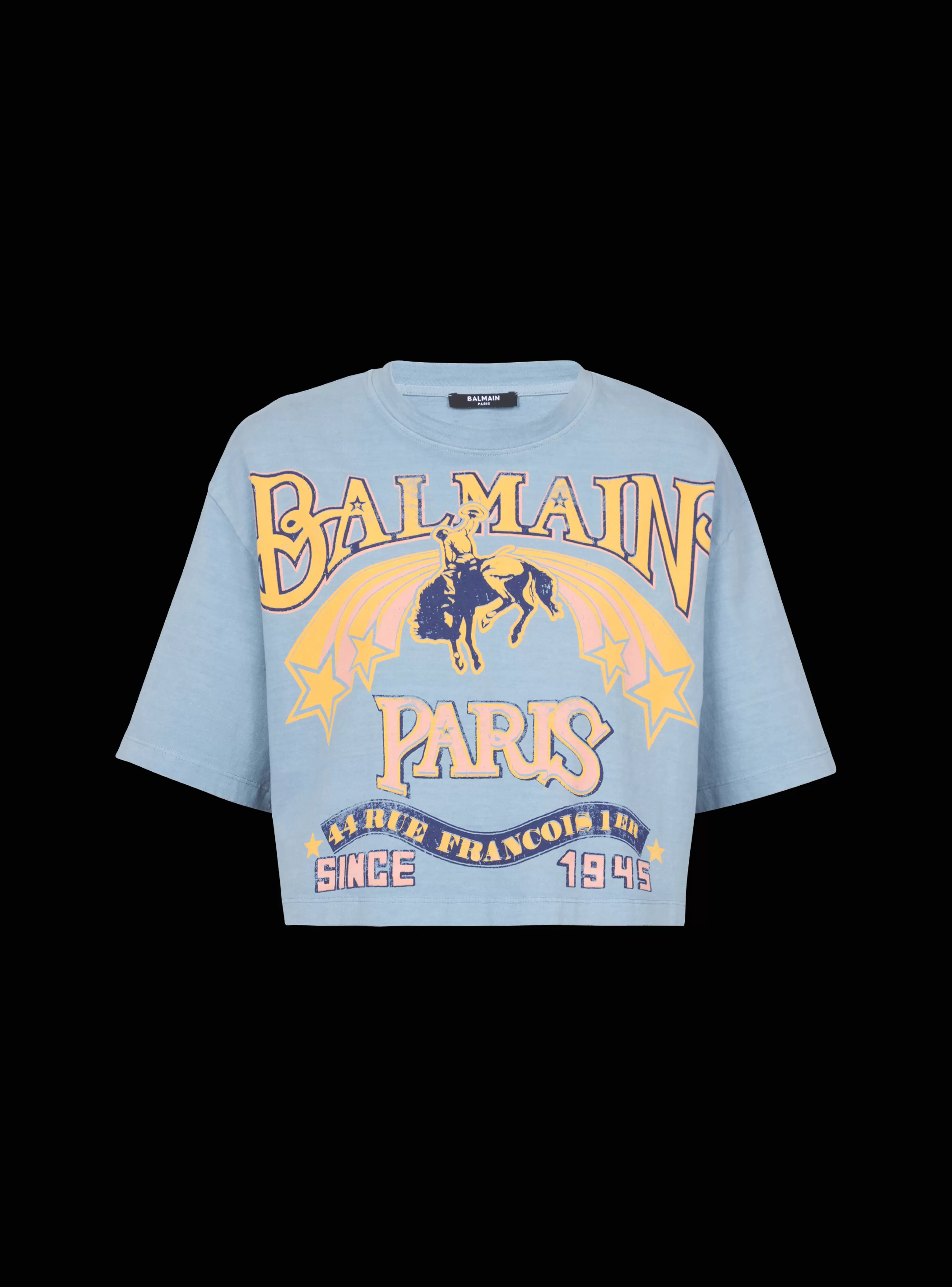 Balmain T-Shirt- Western T-shirt blue