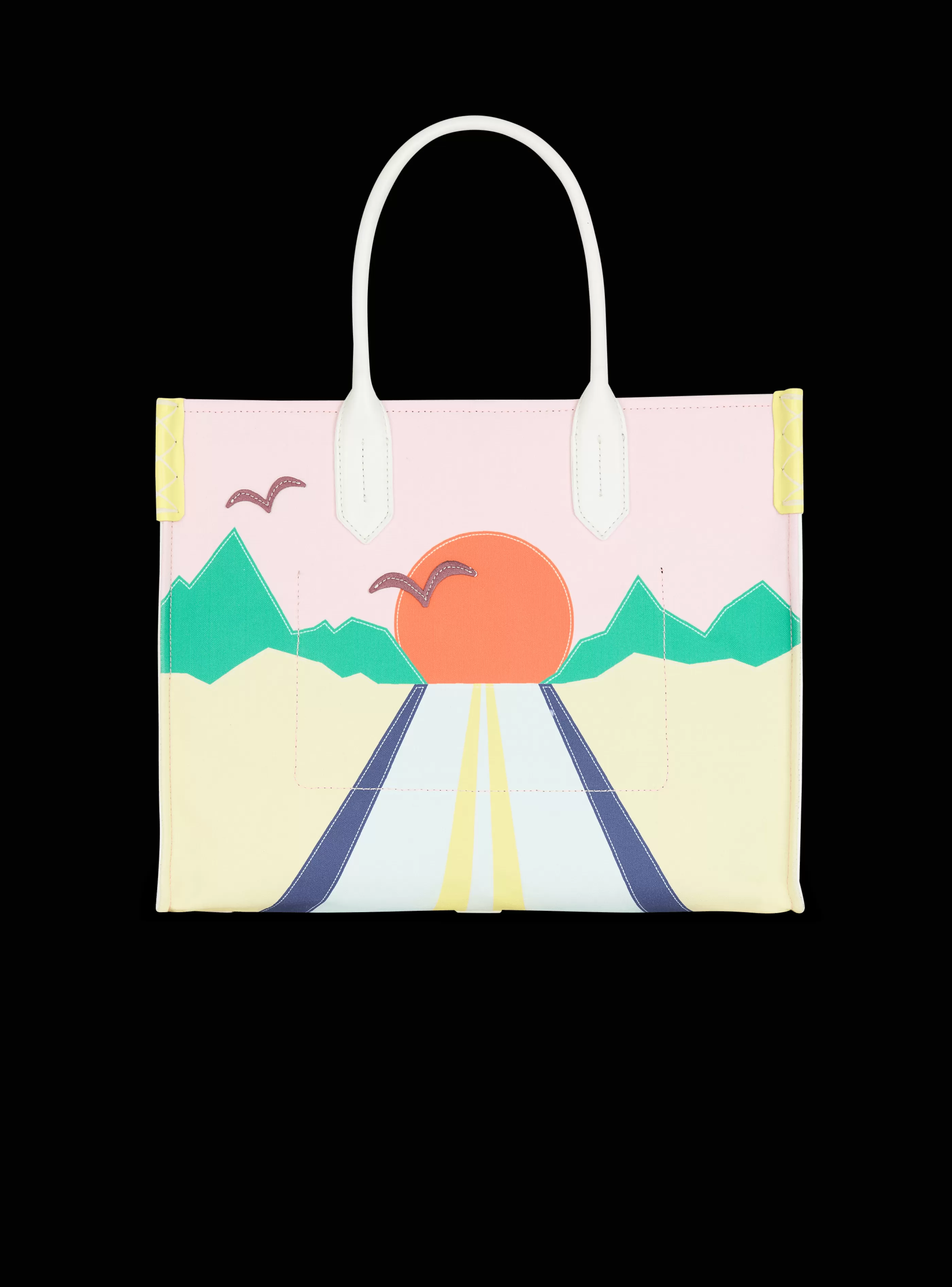 Balmain Shopper | Borse A Spalla-B-Army Shopper Medium Tote Bag In Canvas And Postcard Patchwork Leather multicolor