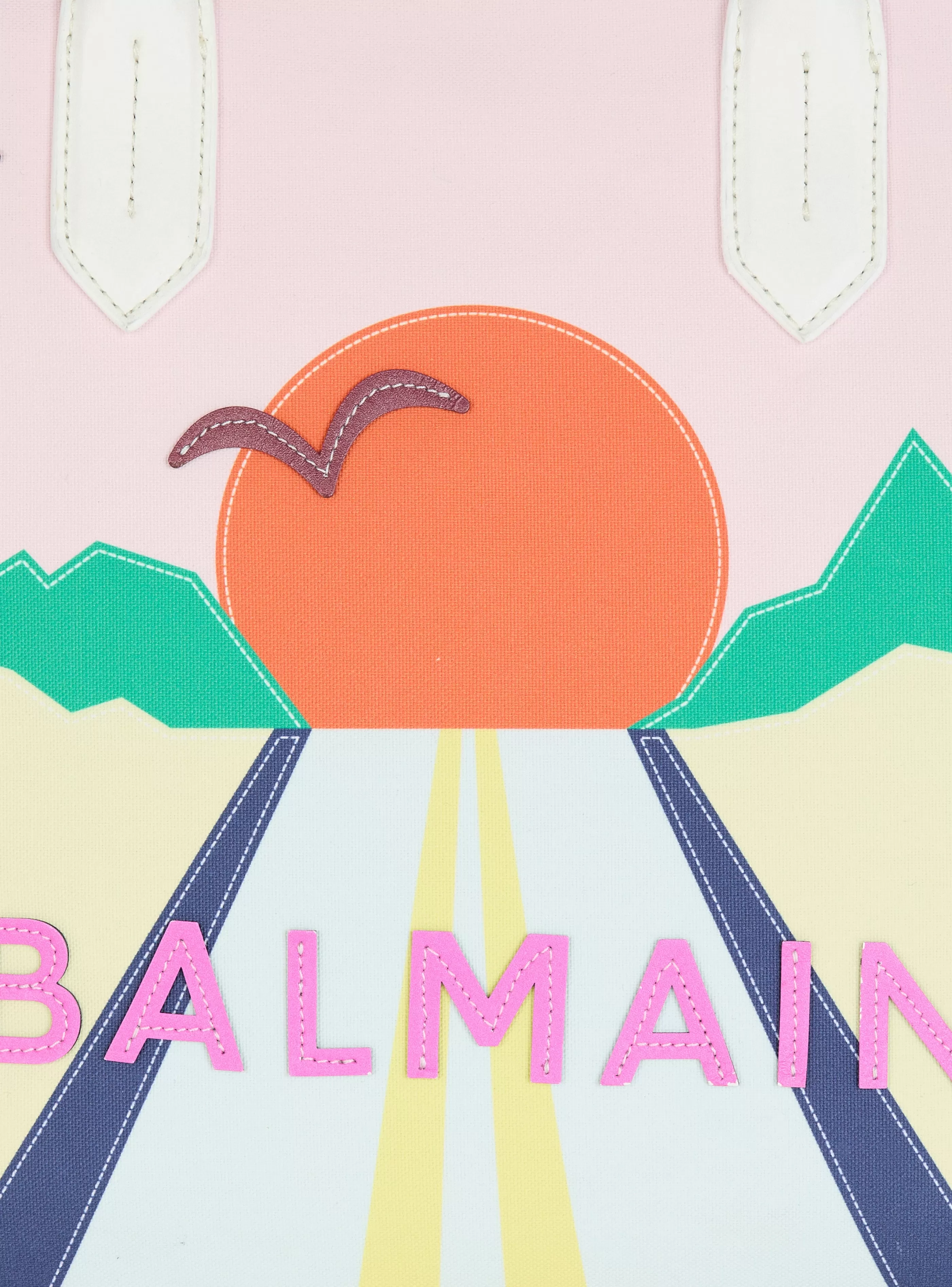Balmain Shopper | Borse A Spalla-B-Army Shopper Medium Tote Bag In Canvas And Postcard Patchwork Leather multicolor