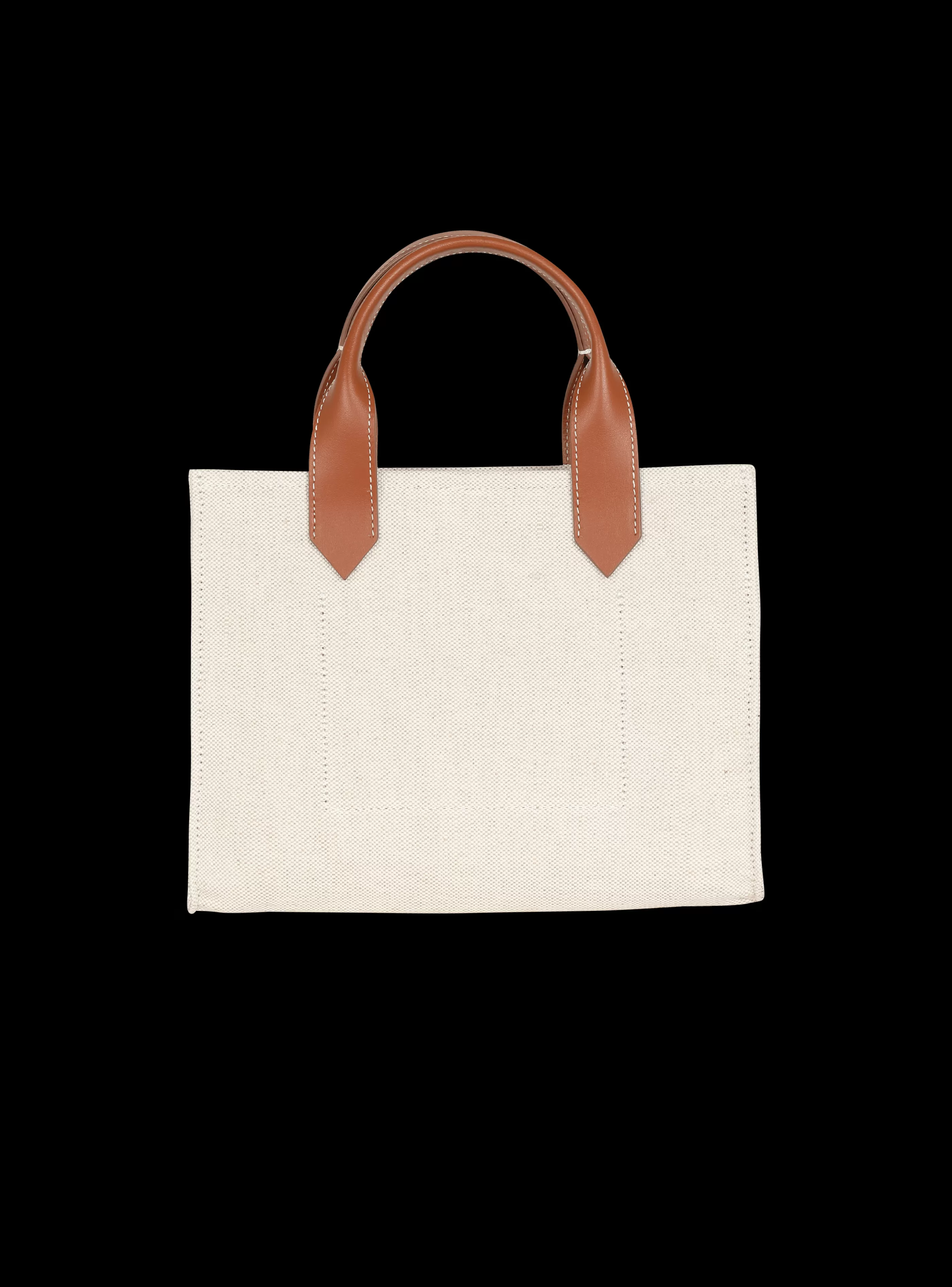 Balmain Shopper | Borse A Spalla-B-Army Small Canvas Shopping Bag With Leather Inserts brown