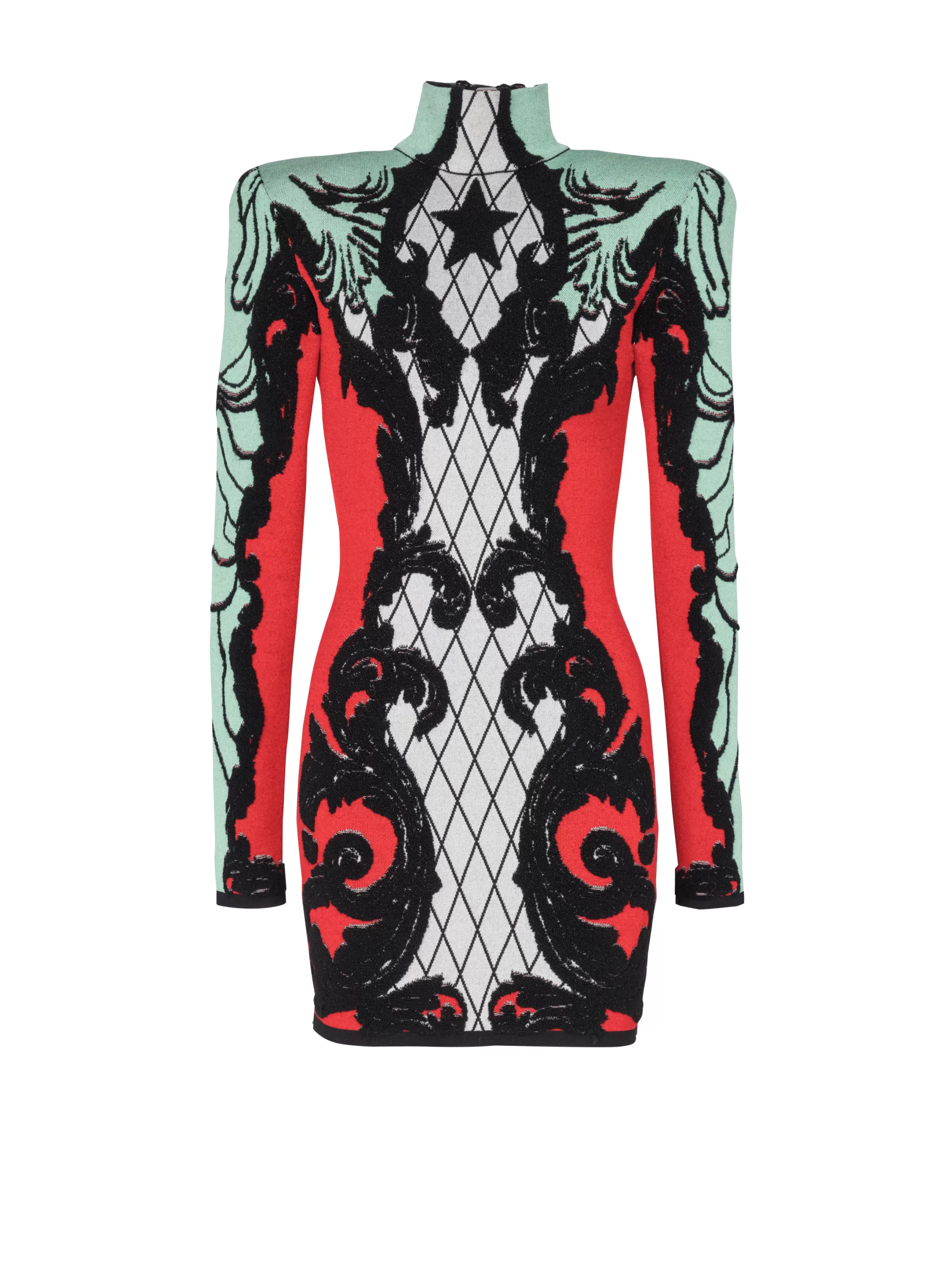 Balmain Maglieria | Abiti-Baroque Jacquard Dress multicolor