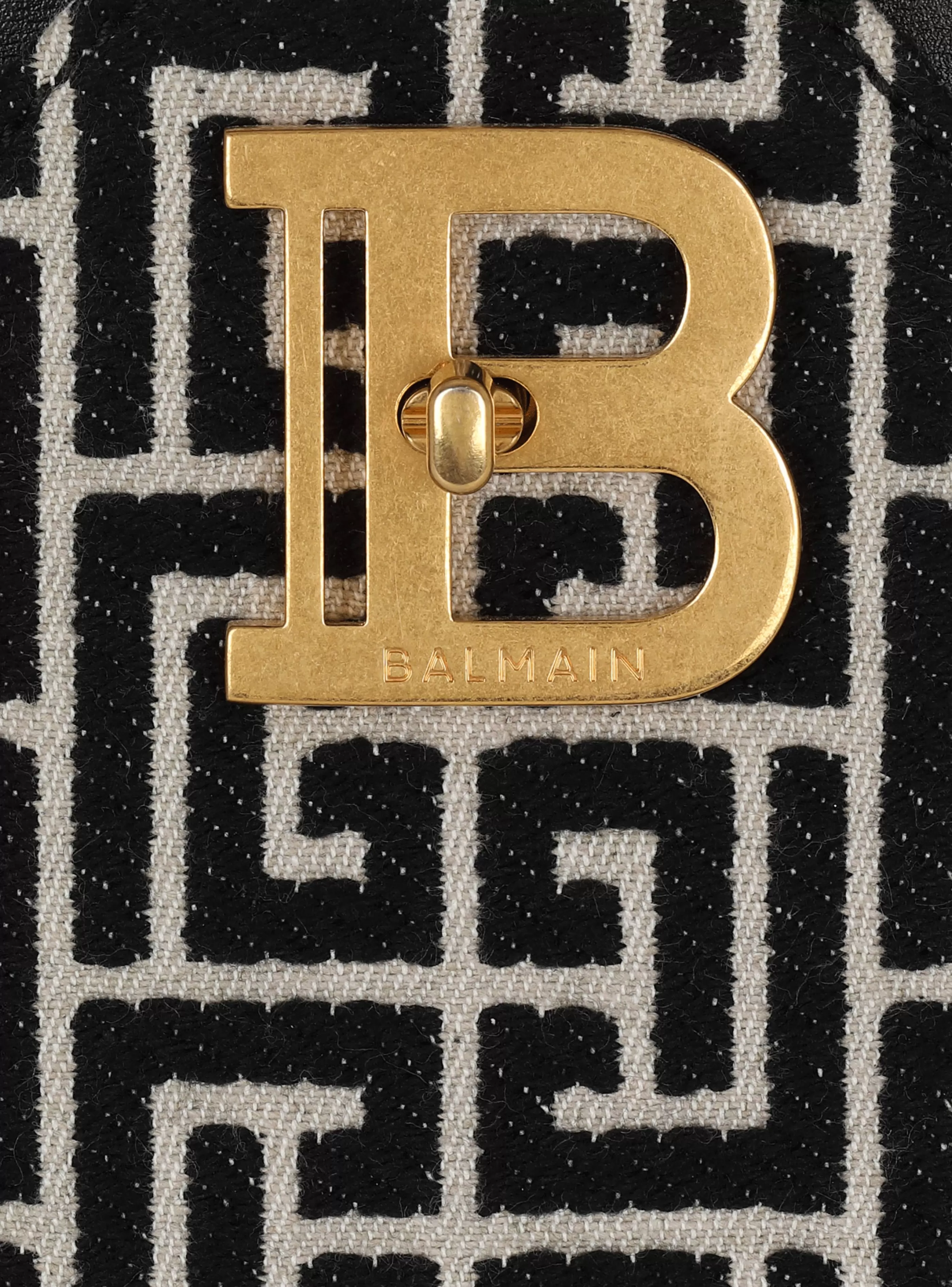 Balmain Borse A Spalla | Borse A Tracolla-B-Buzz 22 Top Handle Bag In Leather With Jacquard Monogram black