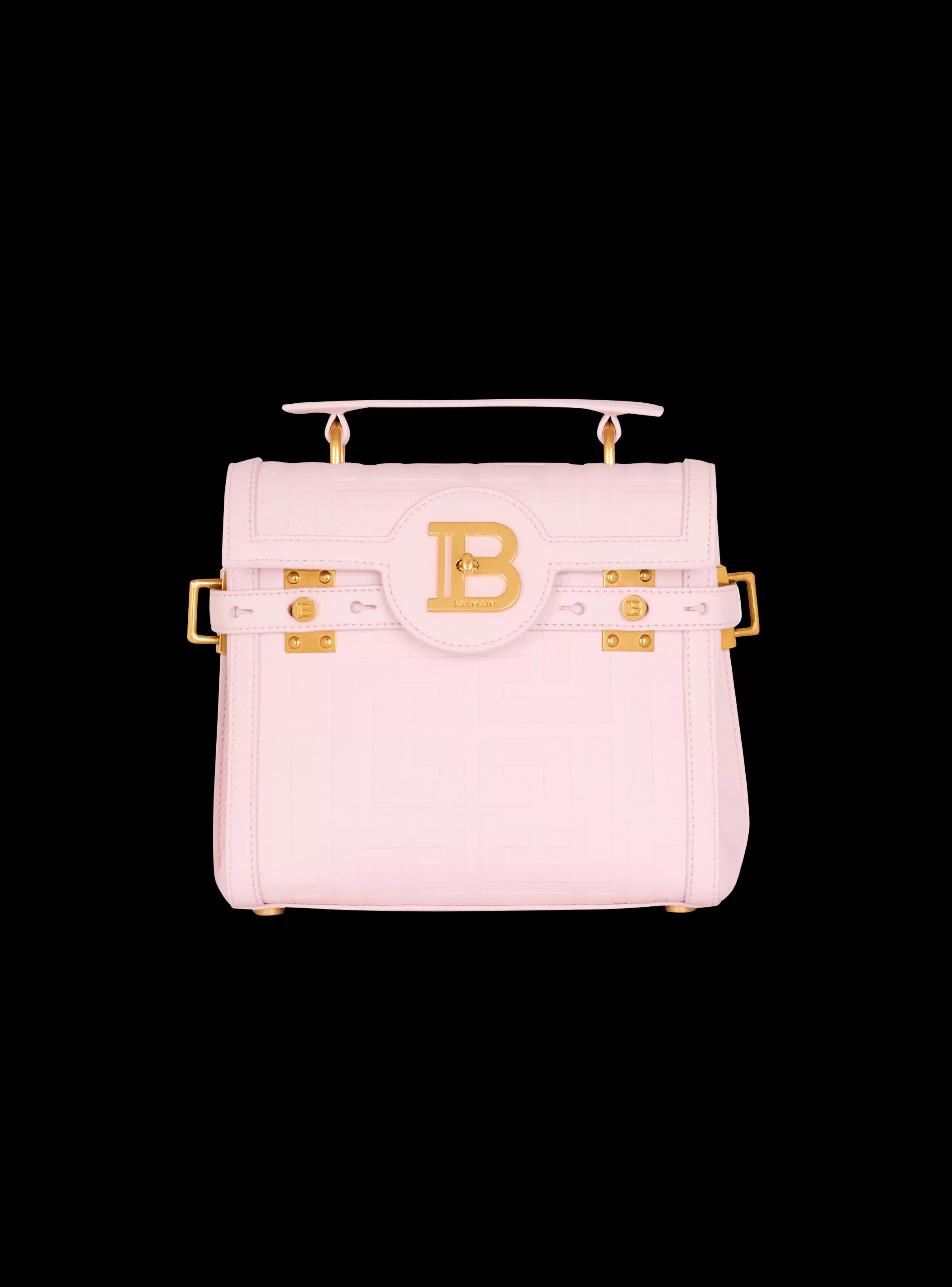 Balmain Borse A Spalla | Borse A Tracolla-B-Buzz 23 Bag In Grained PB Labyrinth Leather pink