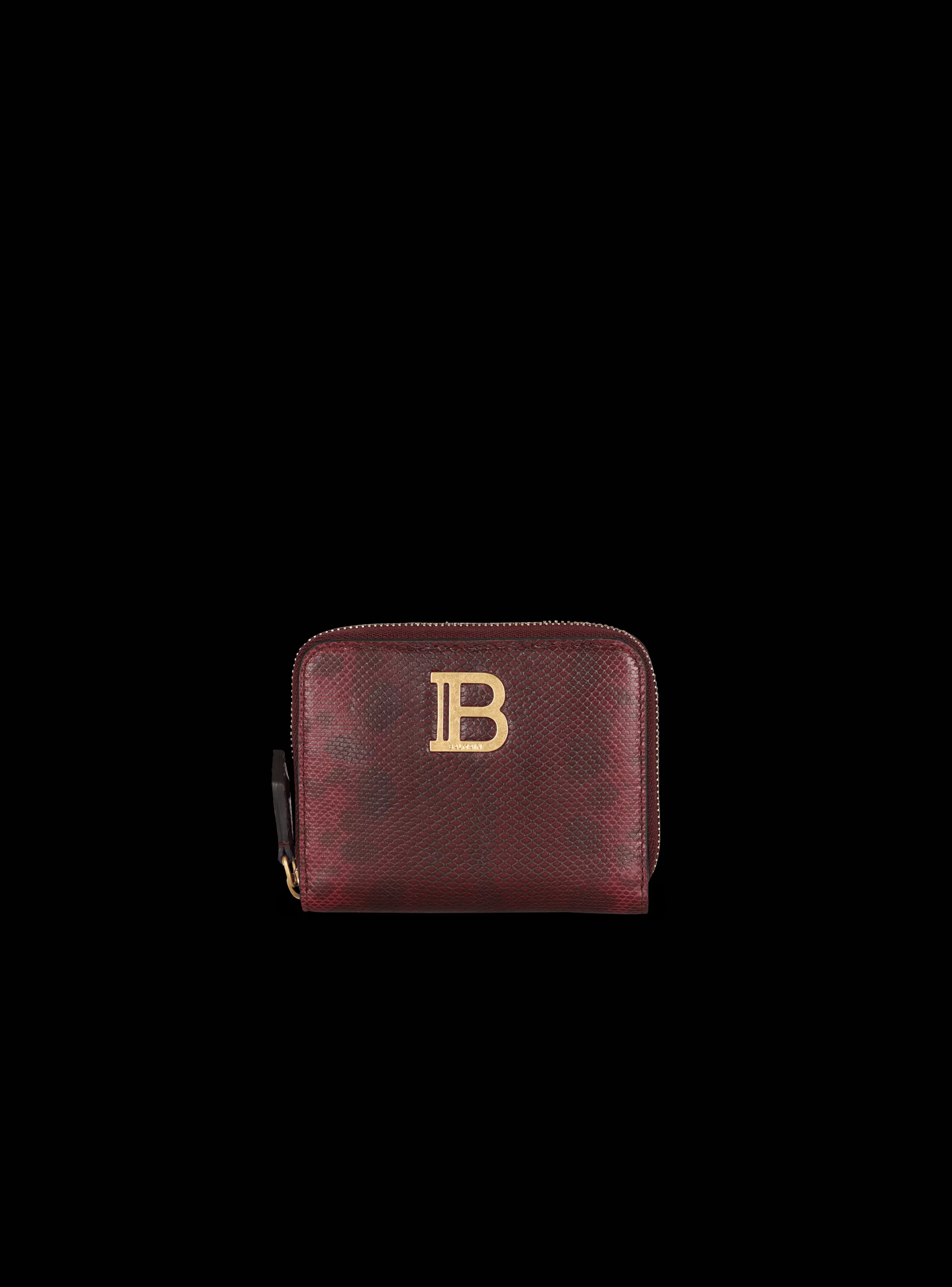 Balmain Piccola Pelletteria-B-Buzz Karung Leather Purse red