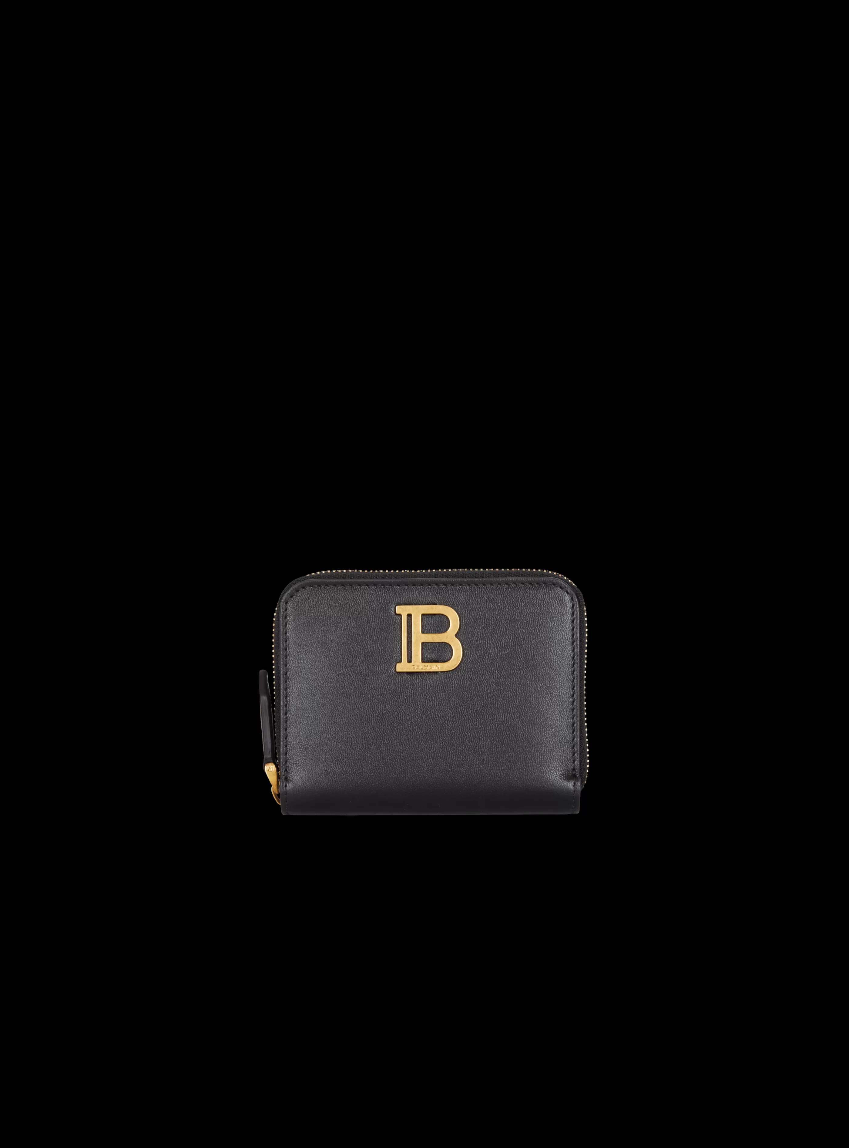 Balmain Piccola Pelletteria-B-Buzz Leather Purse black