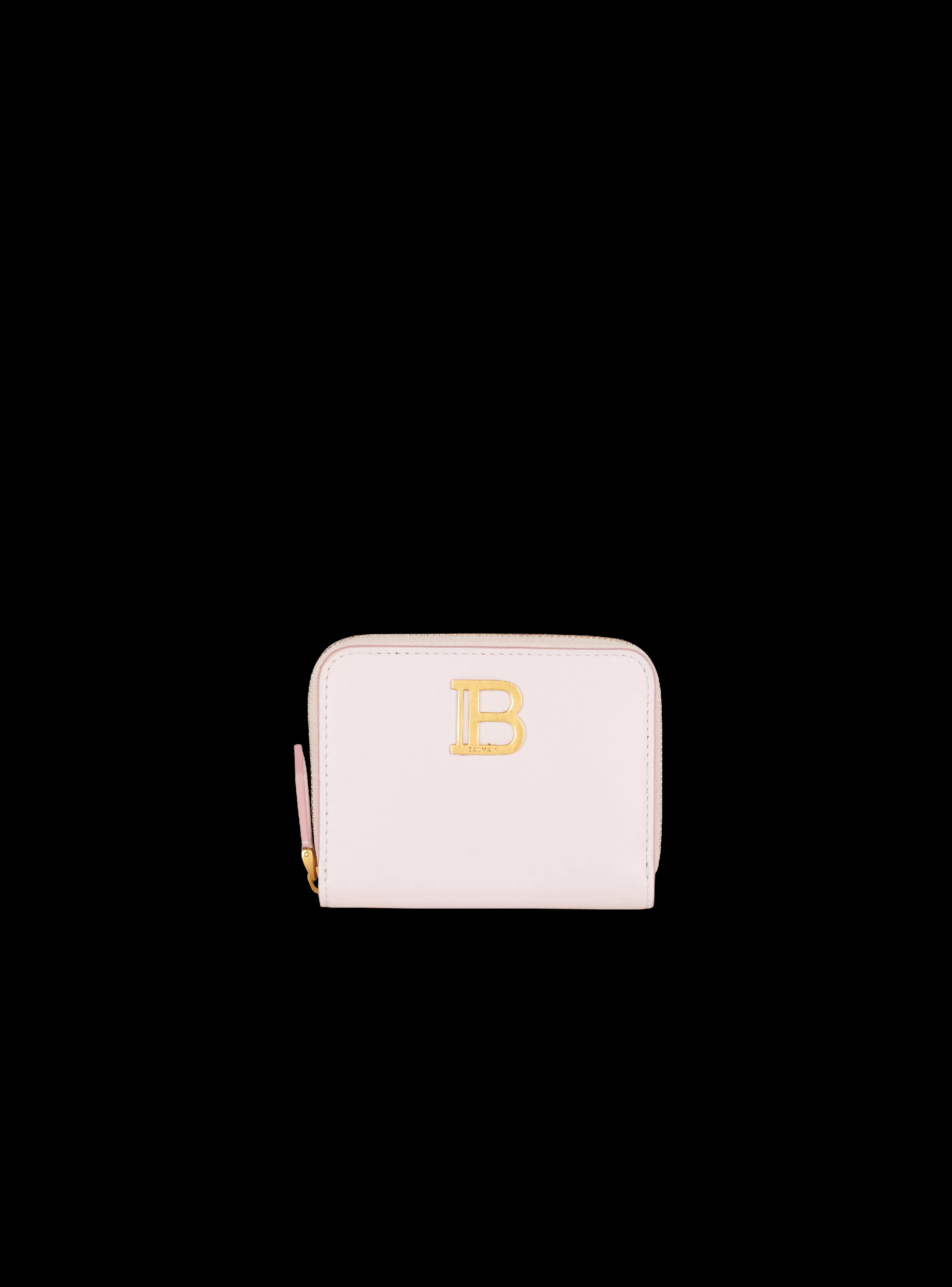 Balmain Piccola Pelletteria-B-Buzz Leather Purse pink