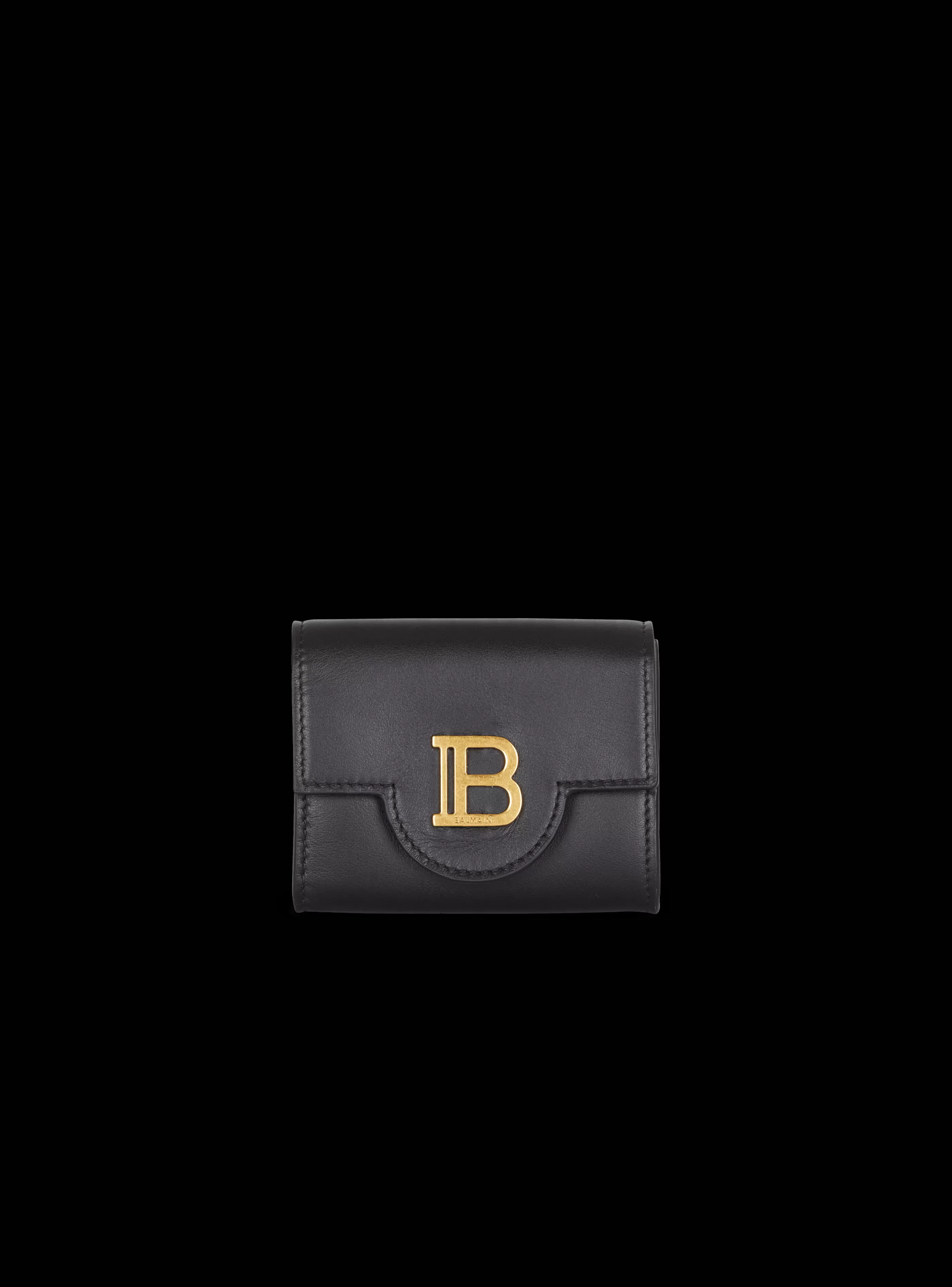 Balmain Piccola Pelletteria-B-Buzz Leather Purse black