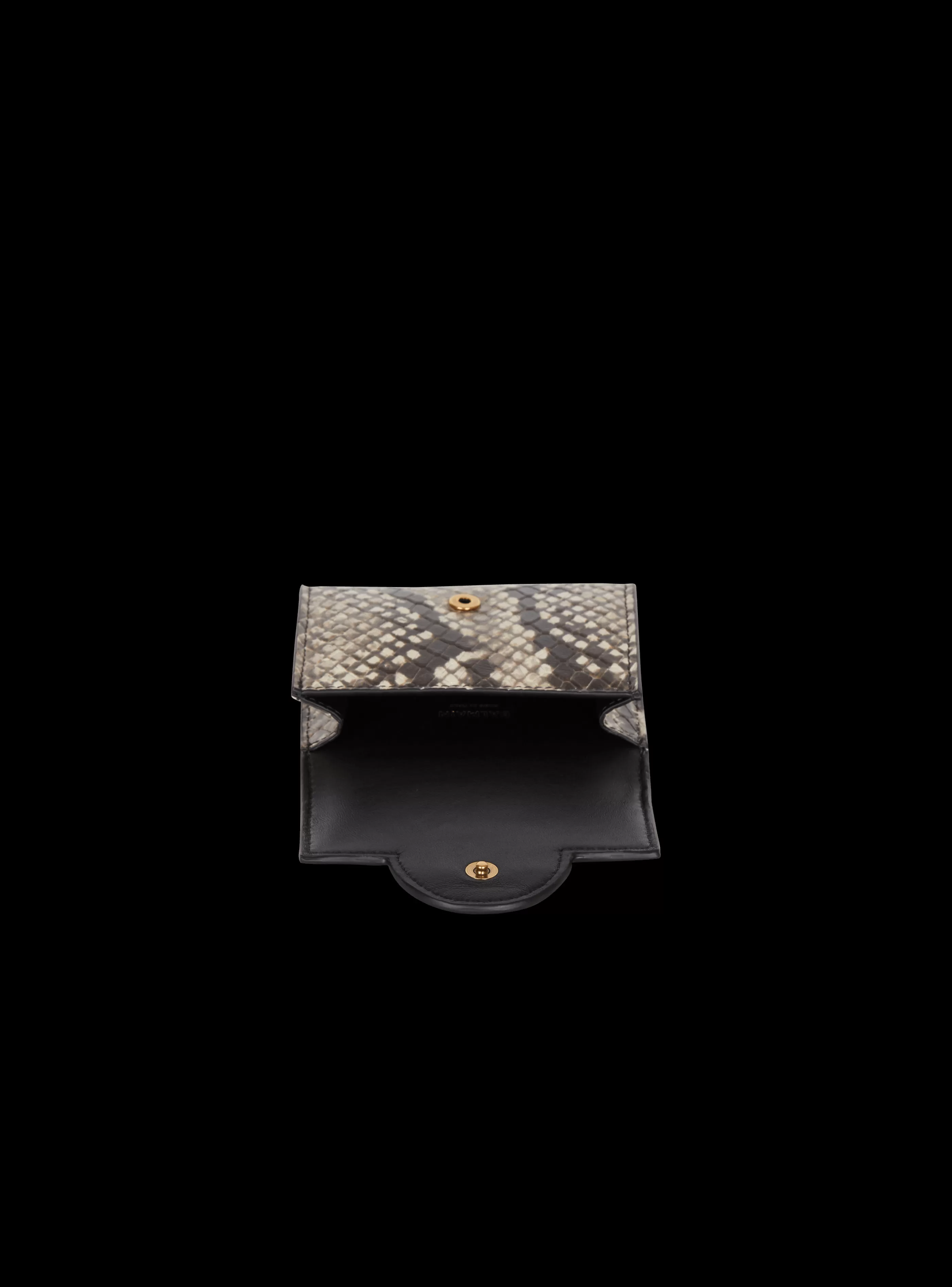 Balmain Piccola Pelletteria-B-Buzz Snakeskin-effect Leather Purse brown