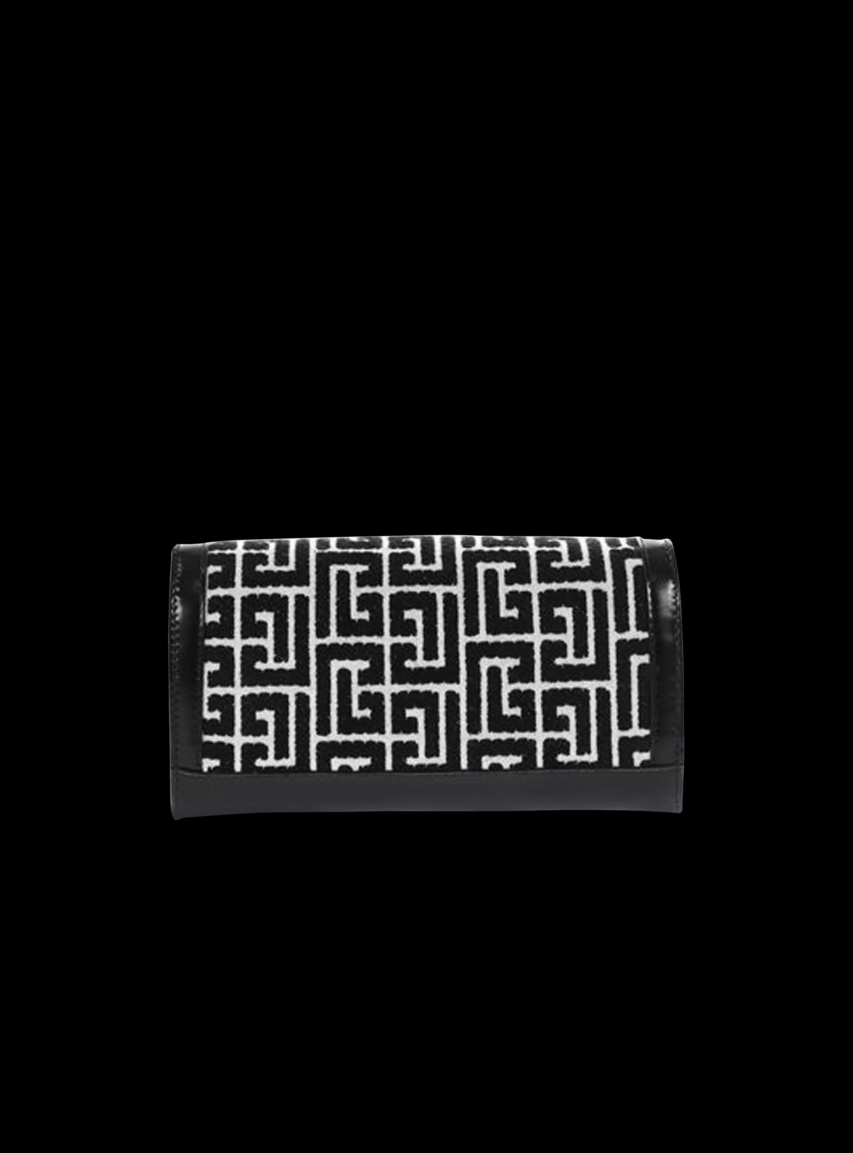 Balmain Piccola Pelletteria | Borse-Bicolor Jacquard 1945 Wallet With Chain black