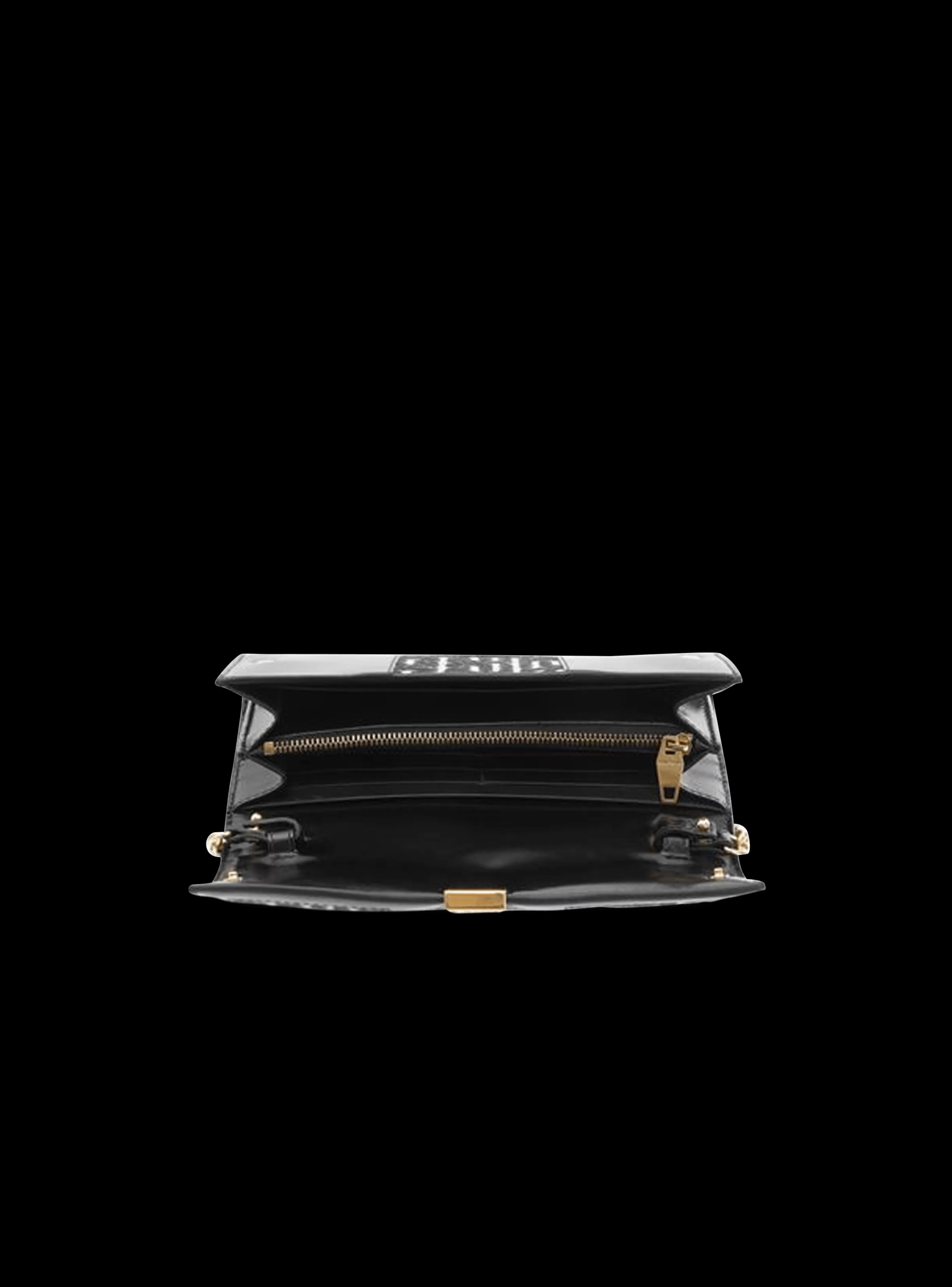 Balmain Piccola Pelletteria | Borse-Bicolor Jacquard 1945 Wallet With Chain black