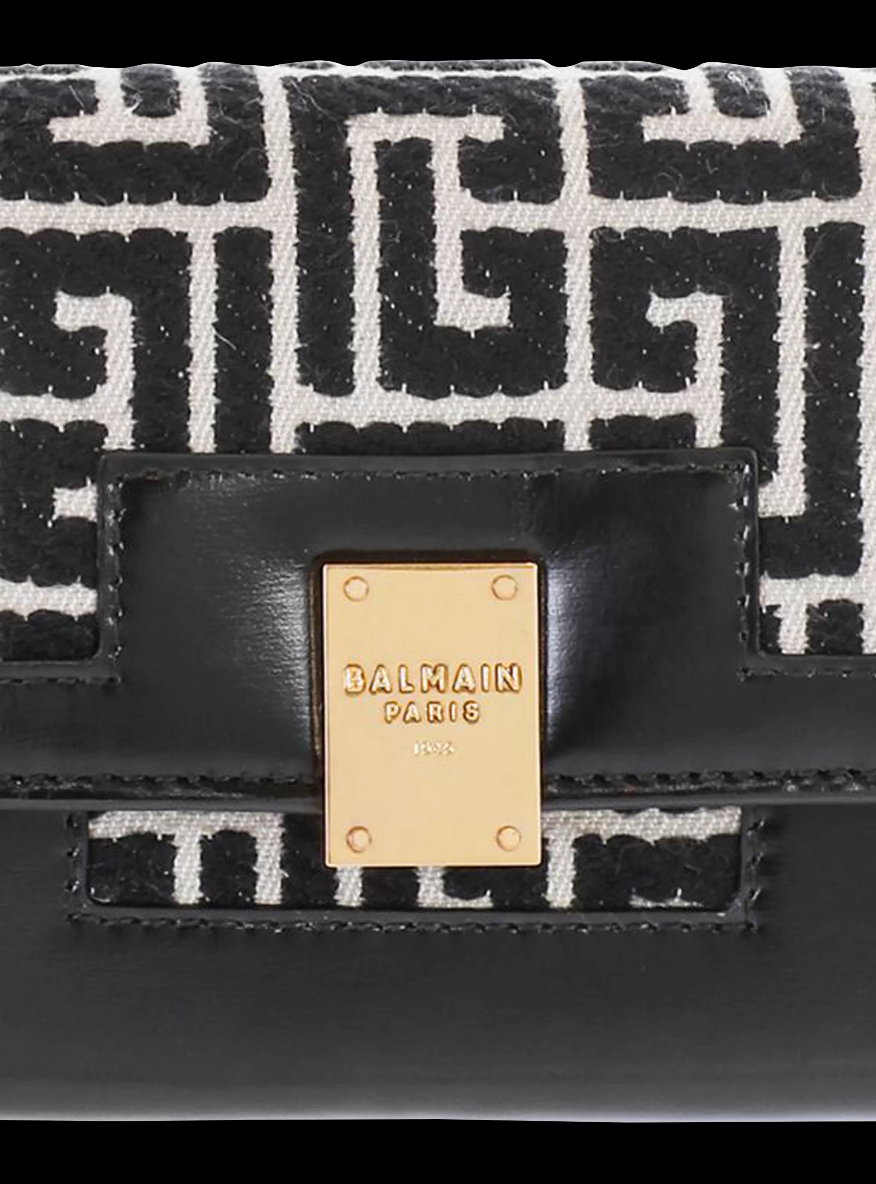 Balmain Piccola Pelletteria | Borse-Bicolor Jacquard 1945 Wallet With Chain black