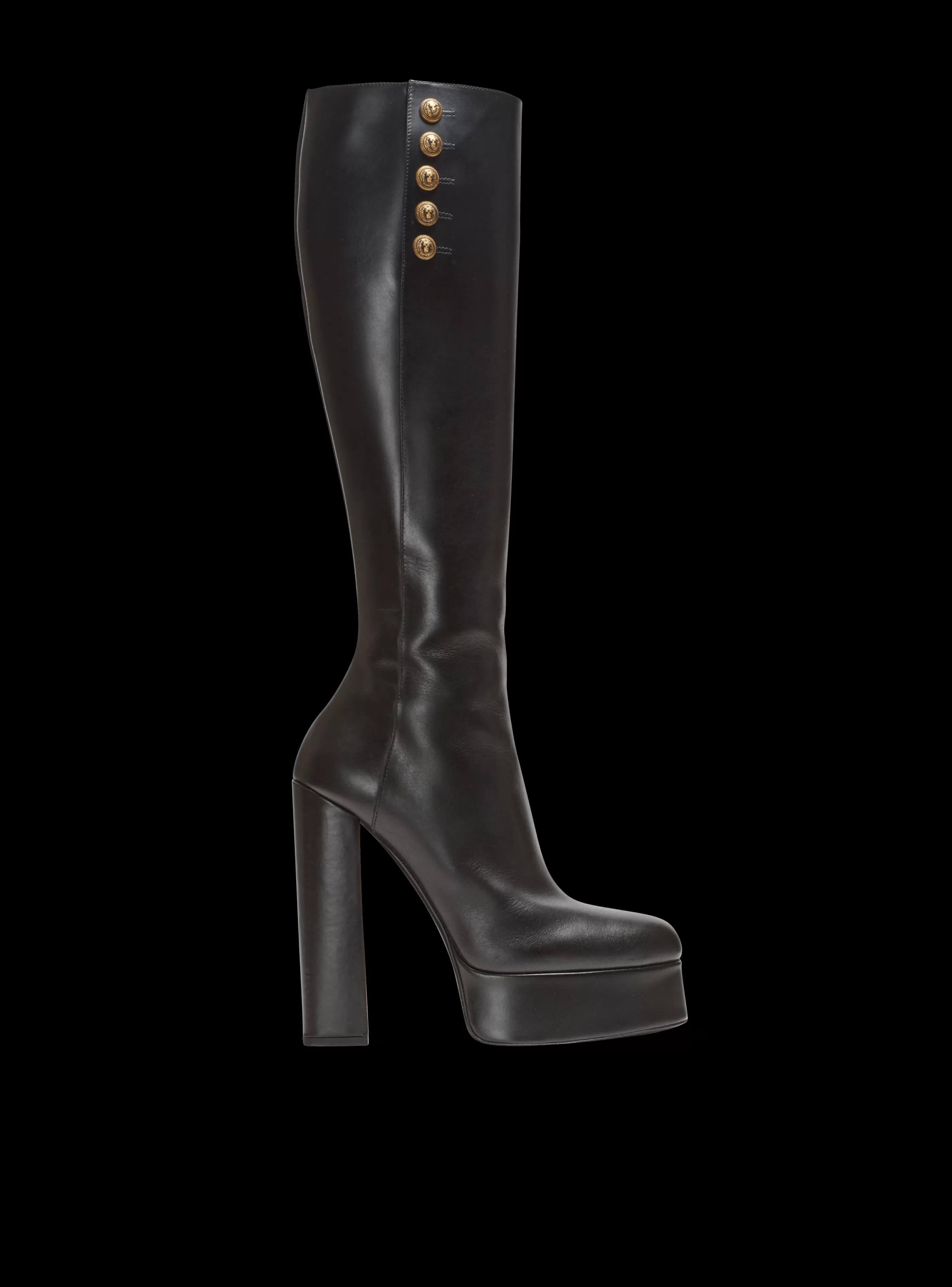 Balmain Stivali-Brune Leather Boots black