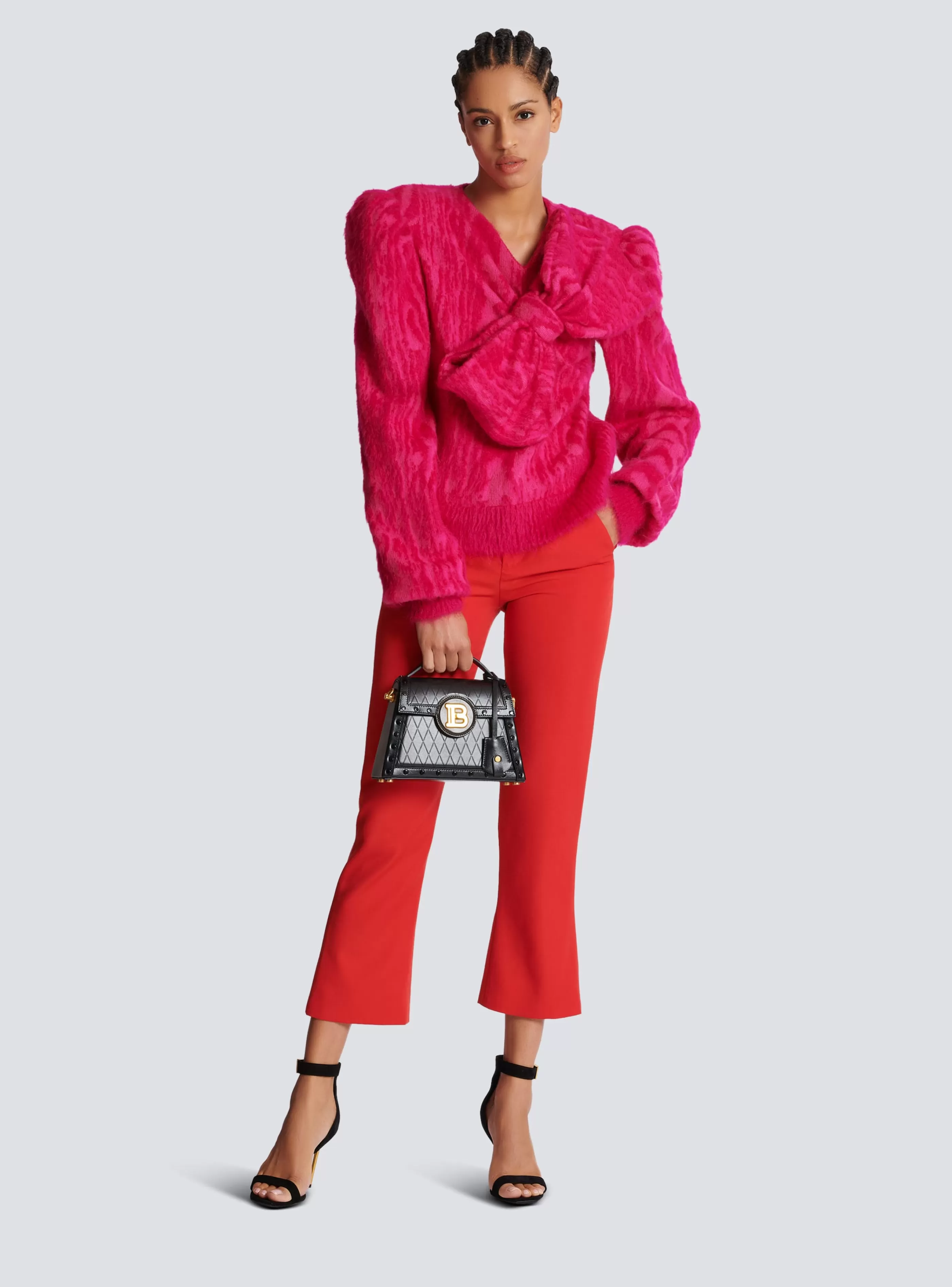 Balmain Maglieria-Brushed Mohair Jumper pink