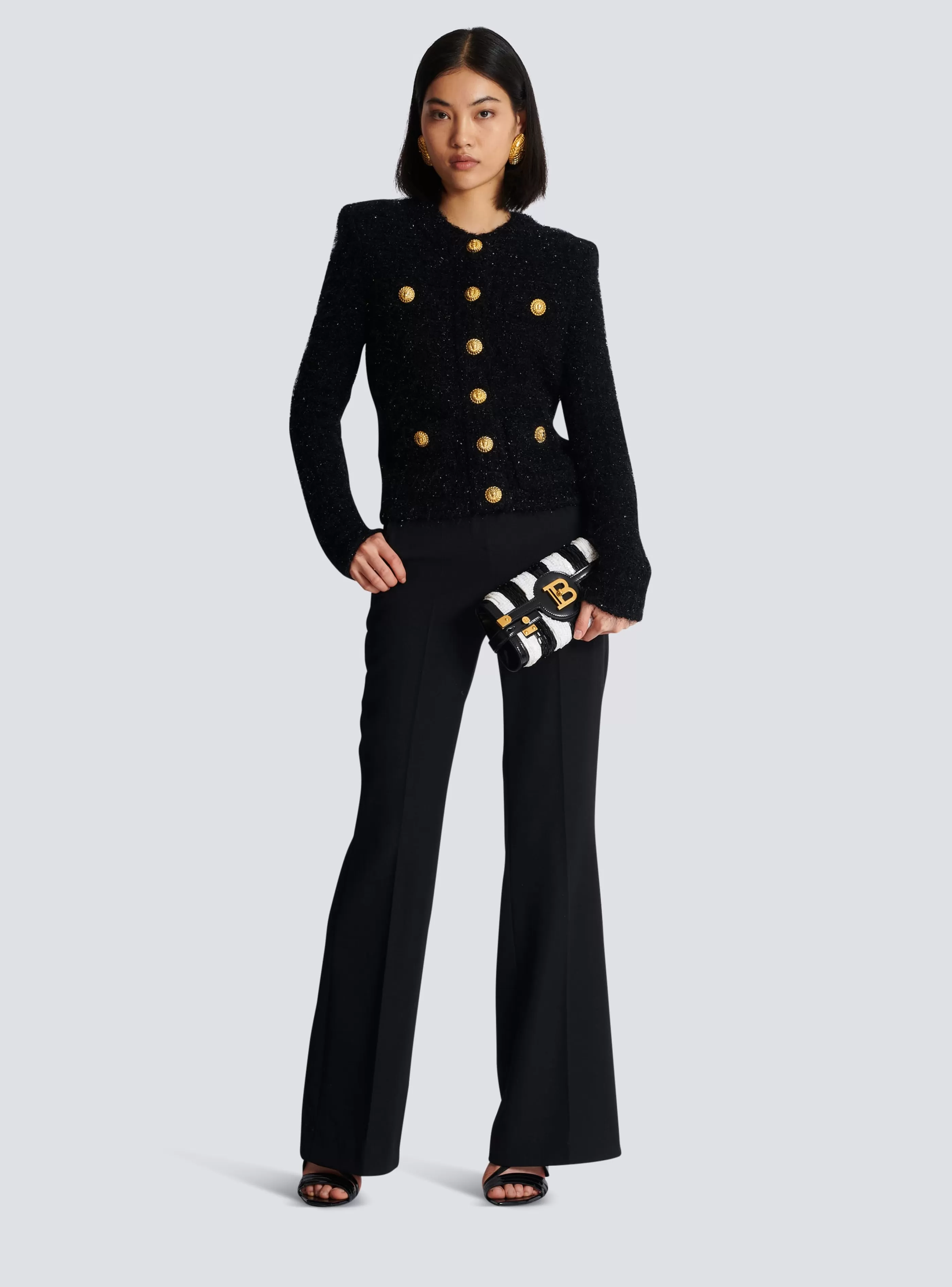 Balmain Giacche E Blazer-Buttons Tweed Jacket black
