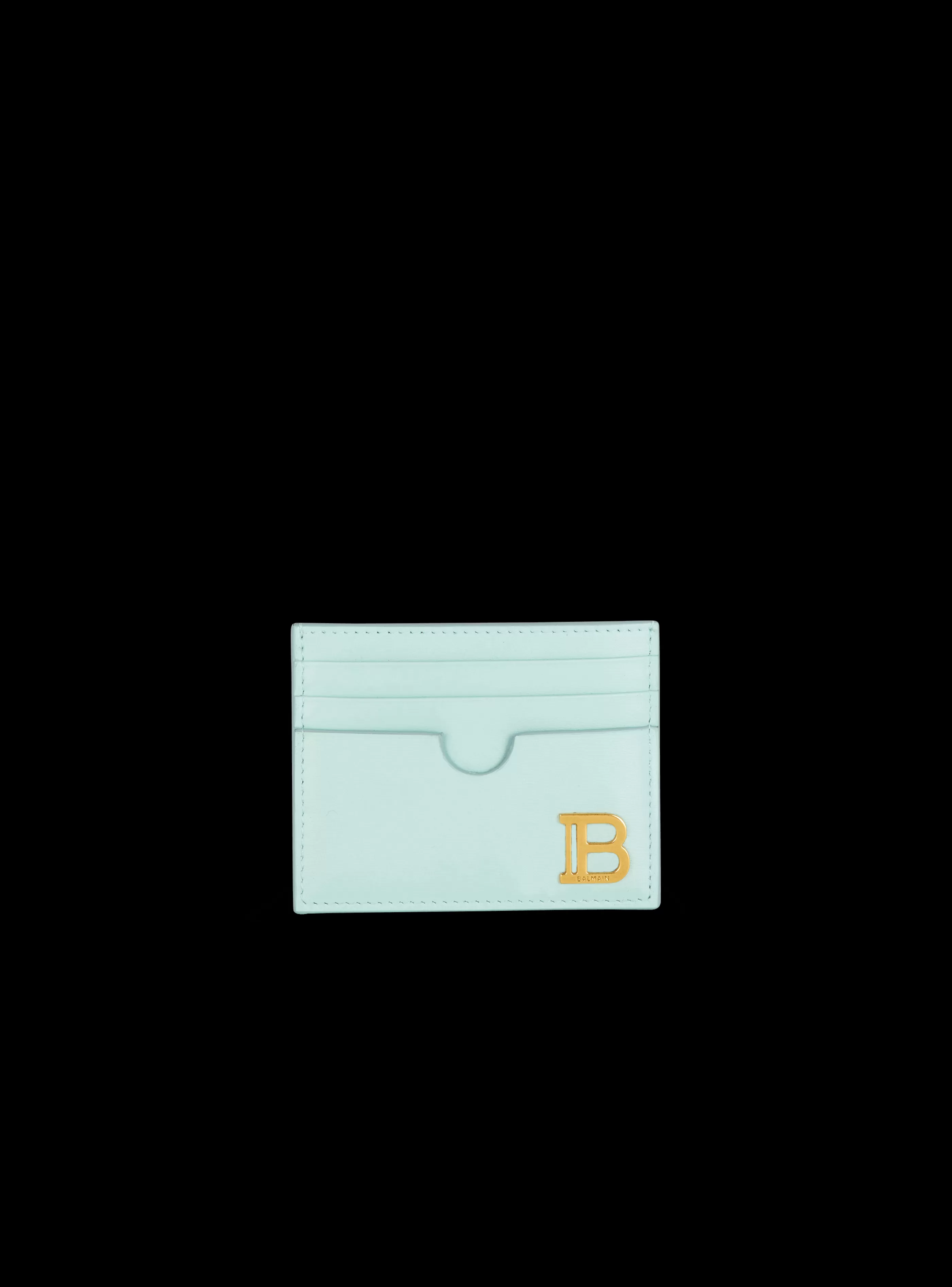 Balmain Piccola Pelletteria-Calfskin B-Buzz Card Holder blue