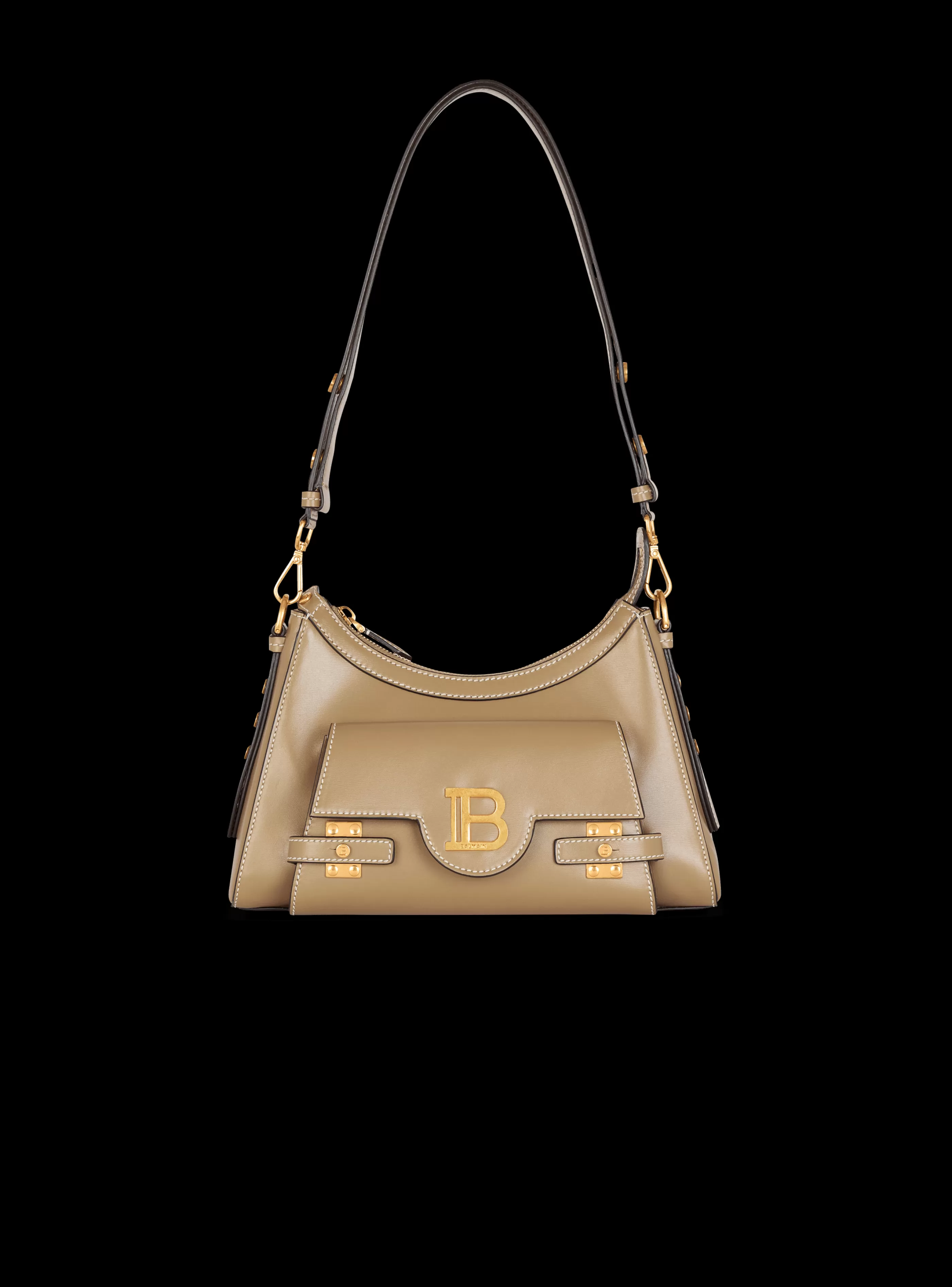 Balmain Borse-Calfskin B-Buzz Hobo Bag brown