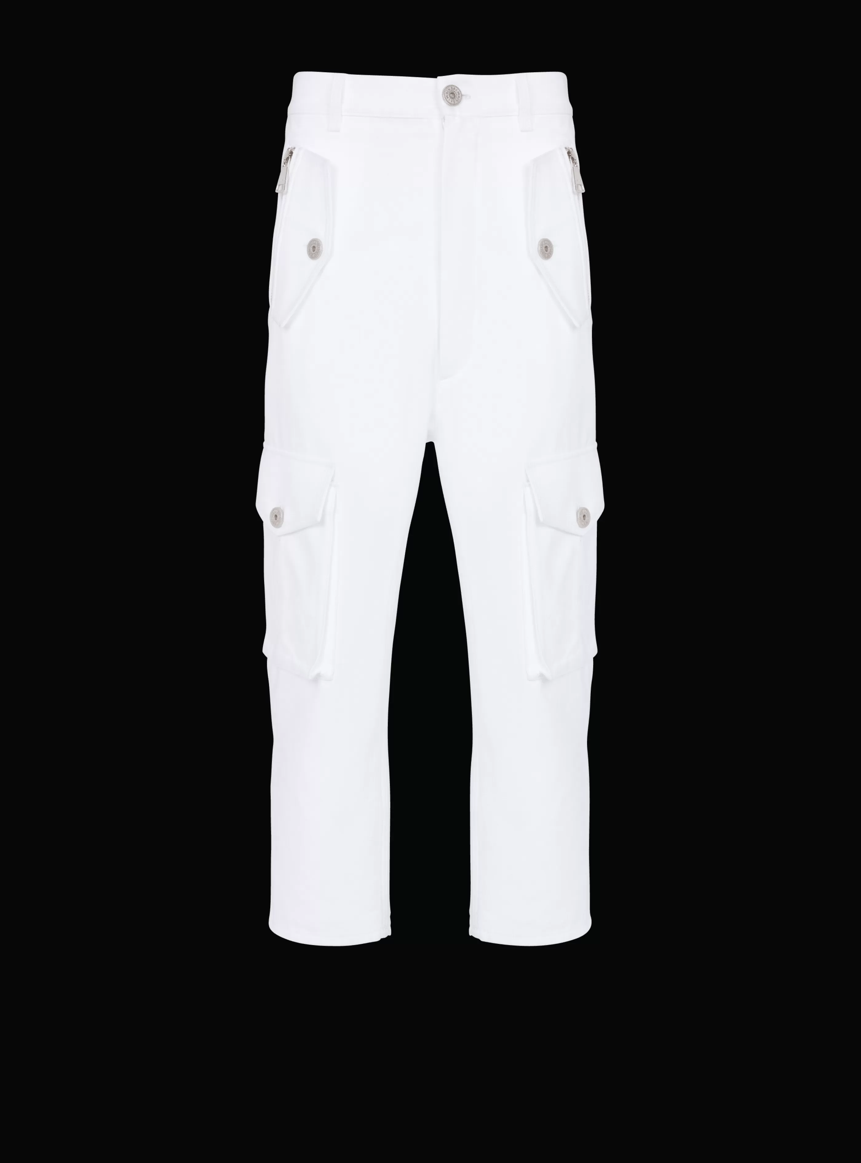 Balmain Pantaloni E Pantaloncini-Cargo Trousers white