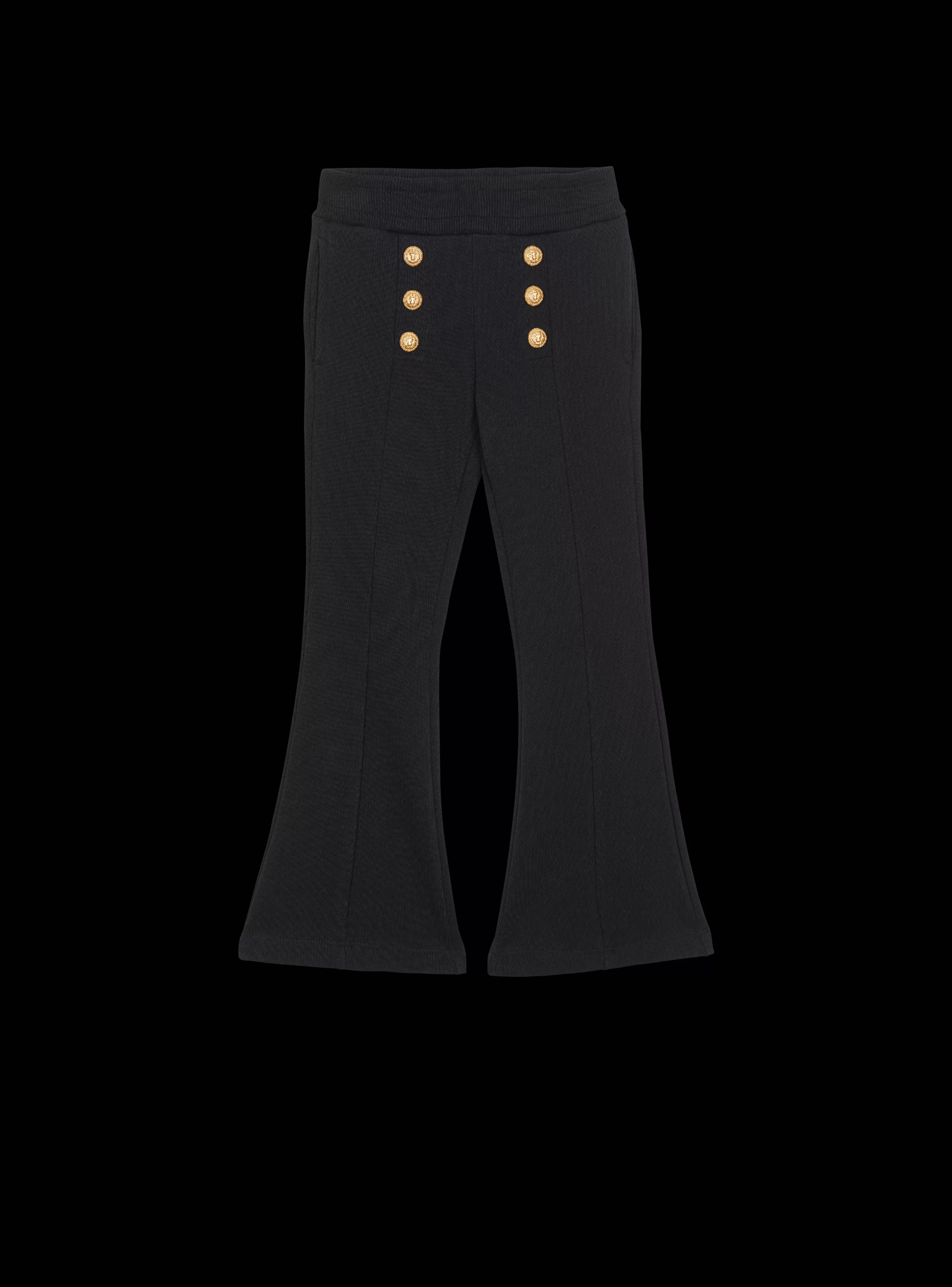Balmain Bambina (4-10 Anni)-Casual Flared Trousers black