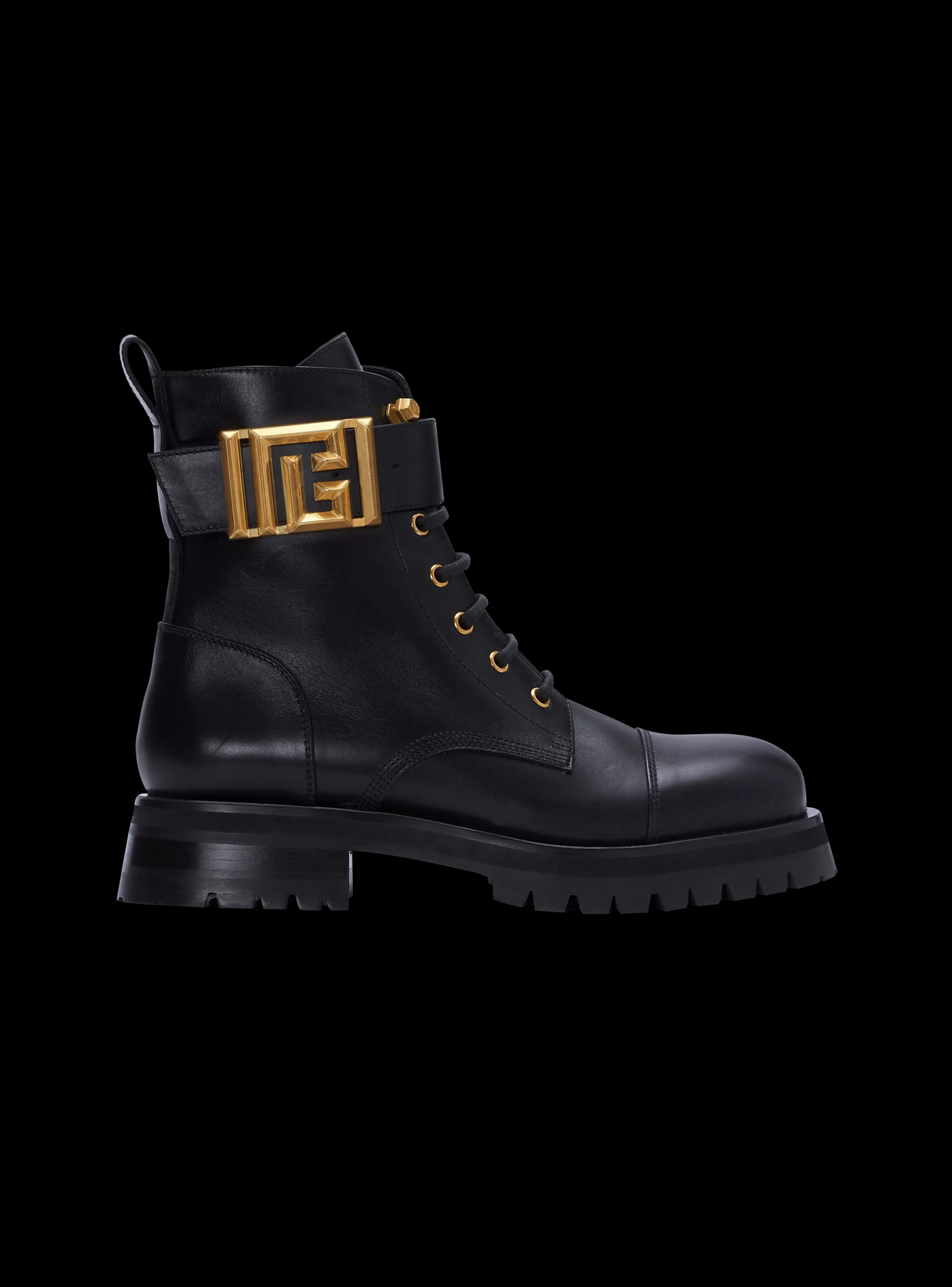 Balmain Stivali-Charlie Leather Ranger Boots black