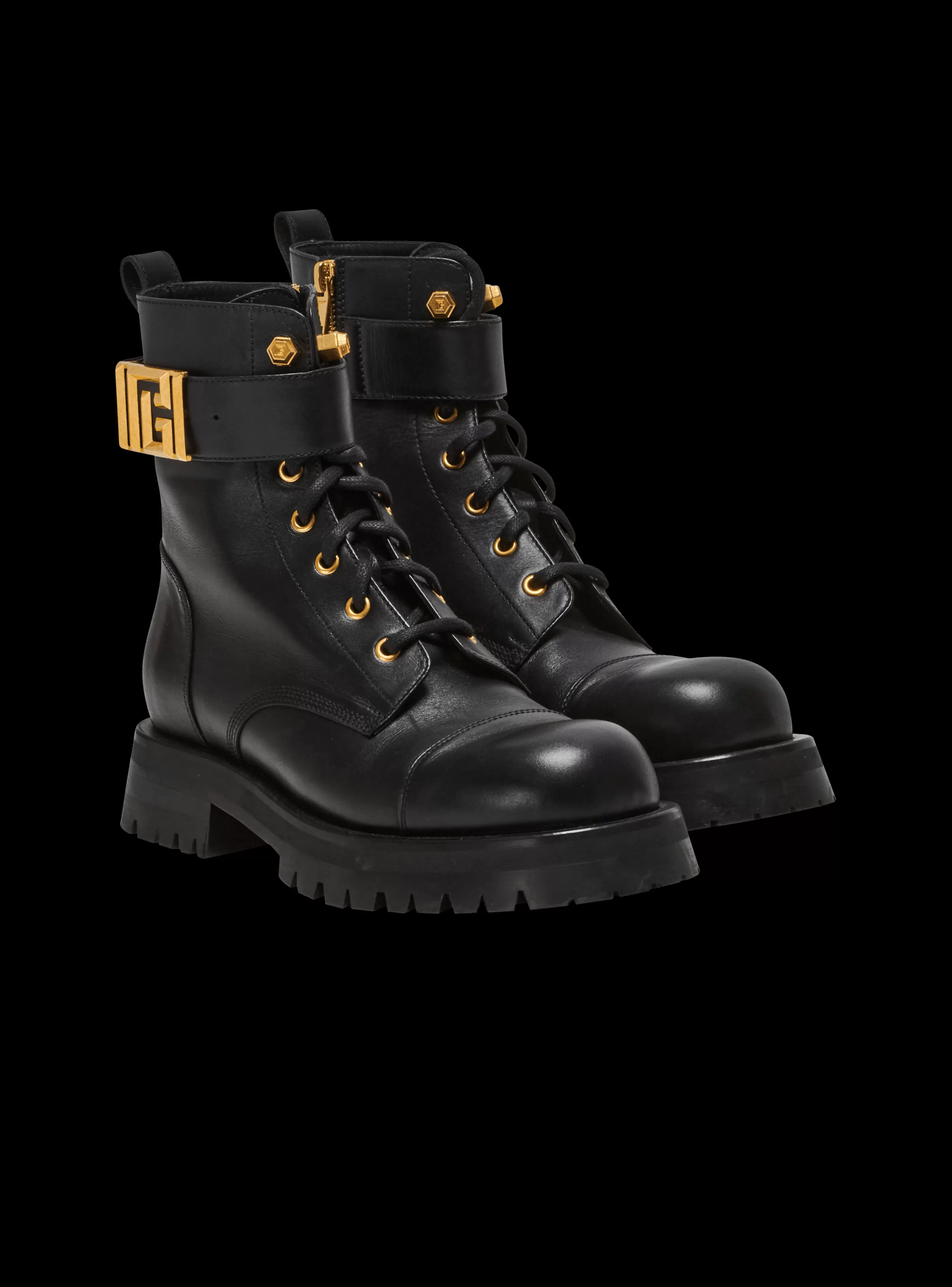 Balmain Stivali-Charlie Leather Ranger Boots black