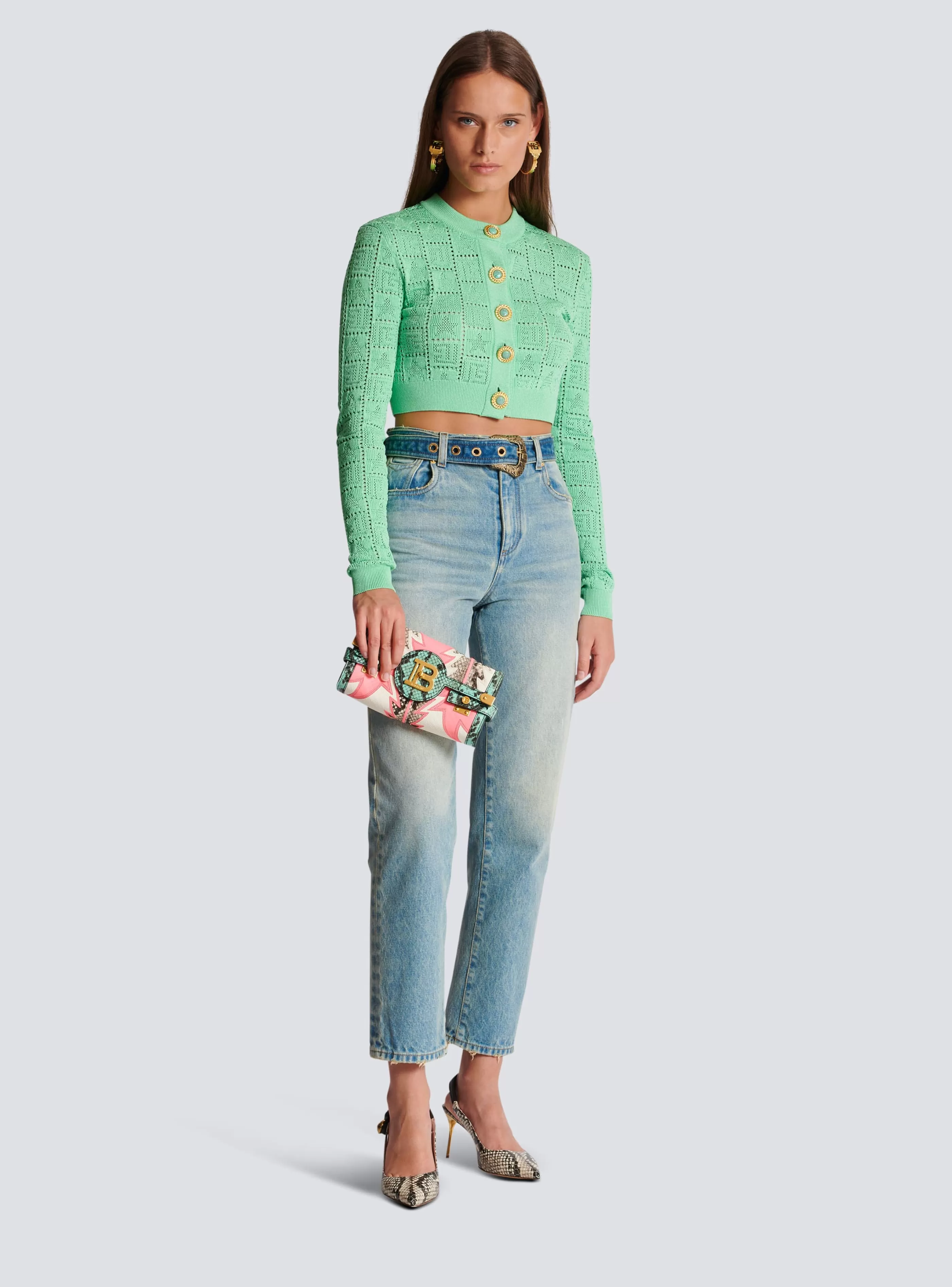 Balmain Denim-Classic Belted Jeans blue