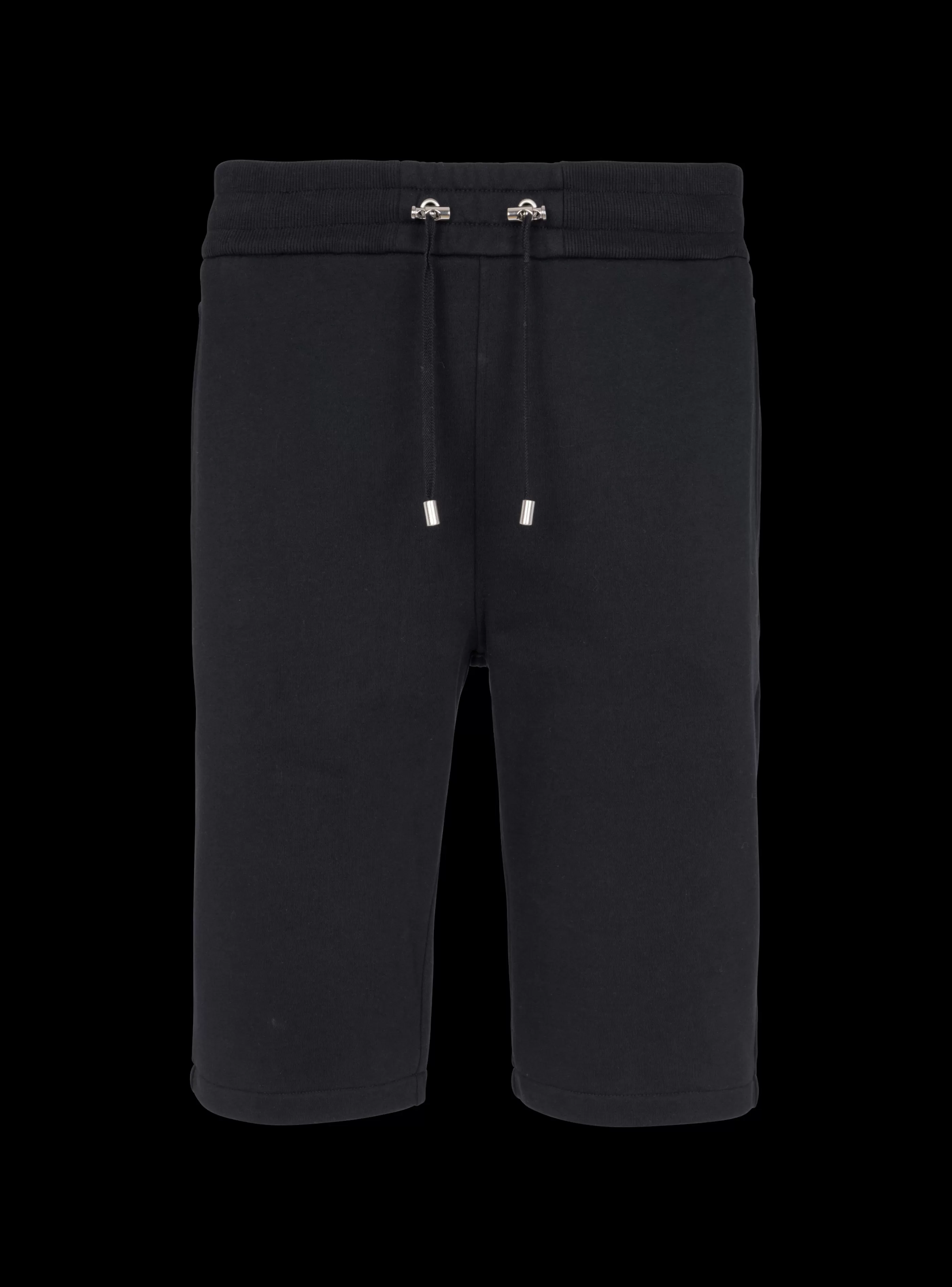 Balmain Abbigliamento Sportivo-Cotton Shorts With Flocked Paris Logo black