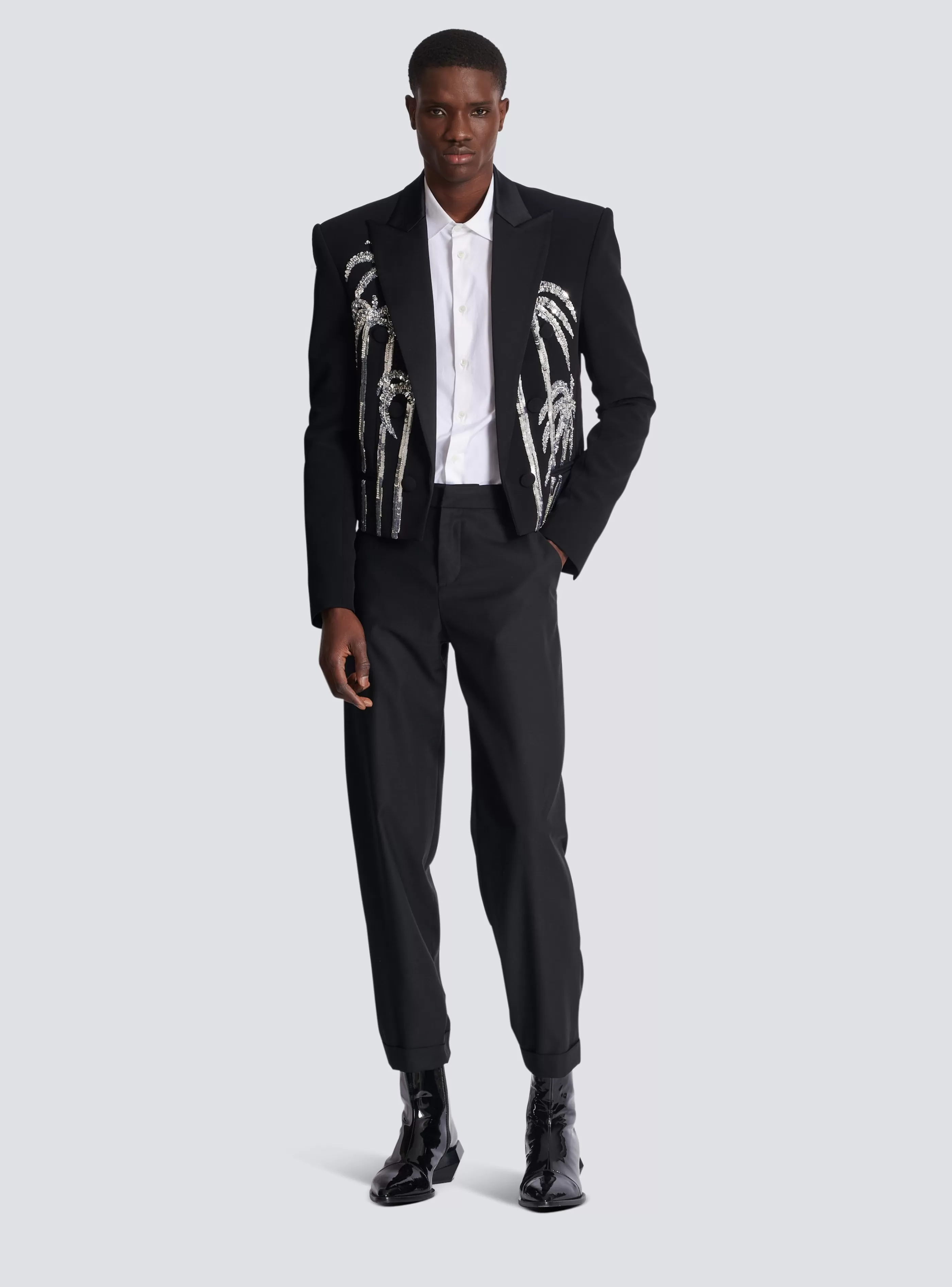 Balmain Pantaloni E Pantaloncini-Double Wool Crepe Trousers black