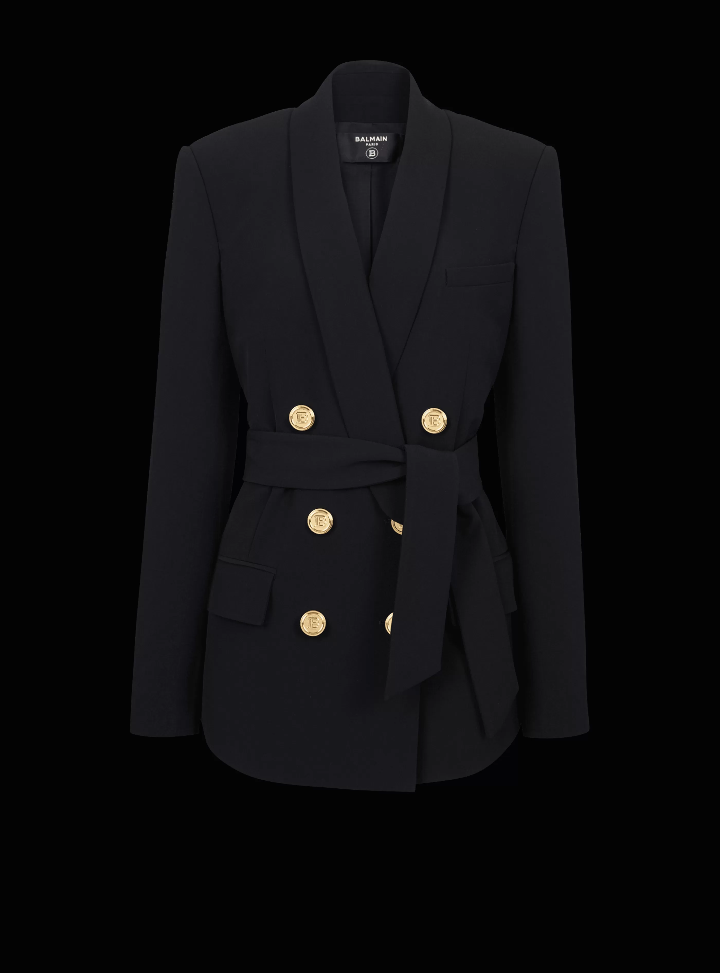 Balmain Giacche E Blazer-Double-breasted Fuchsia Eco-designed Blazer black