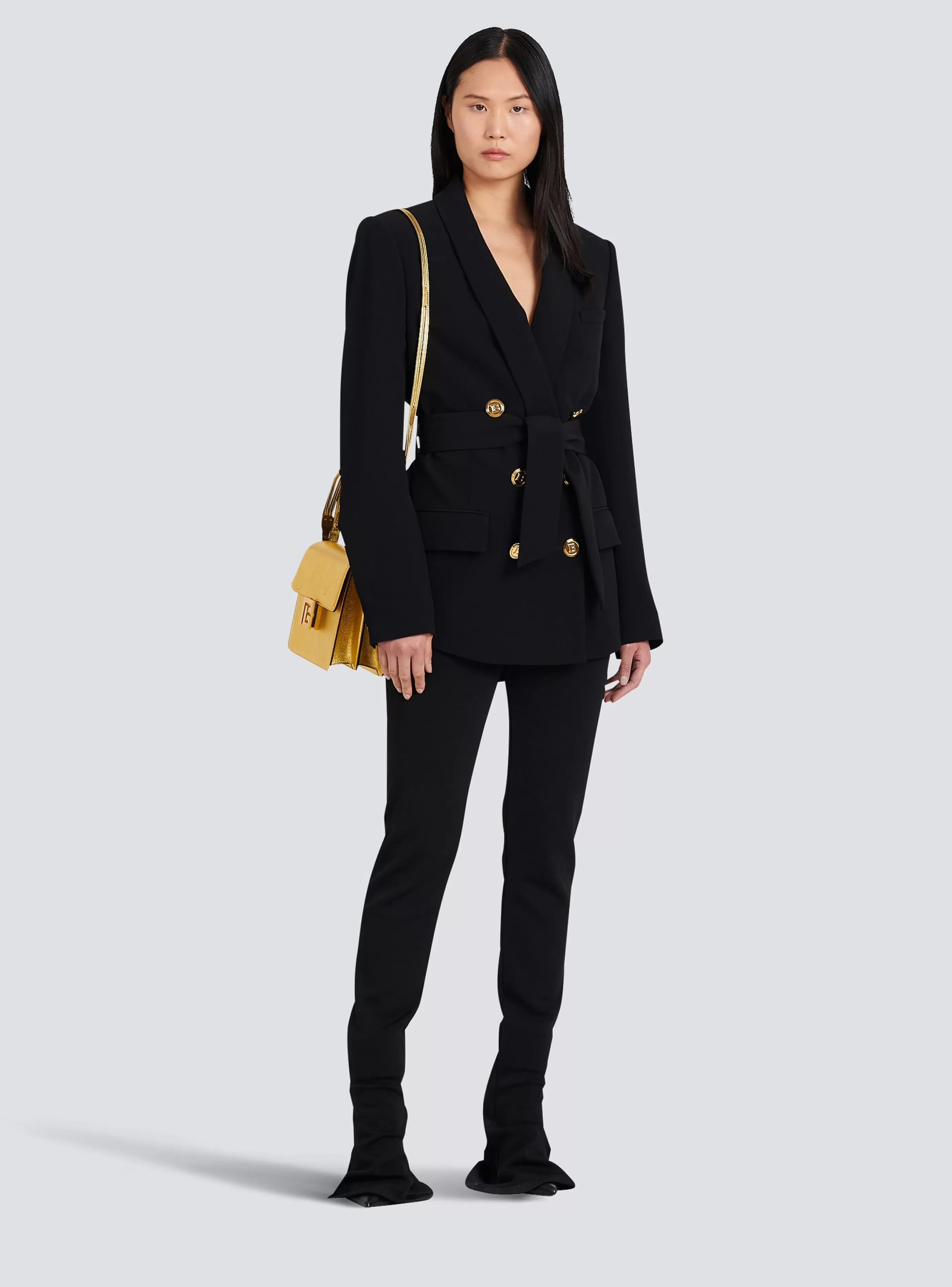 Balmain Giacche E Blazer-Double-breasted Fuchsia Eco-designed Blazer black