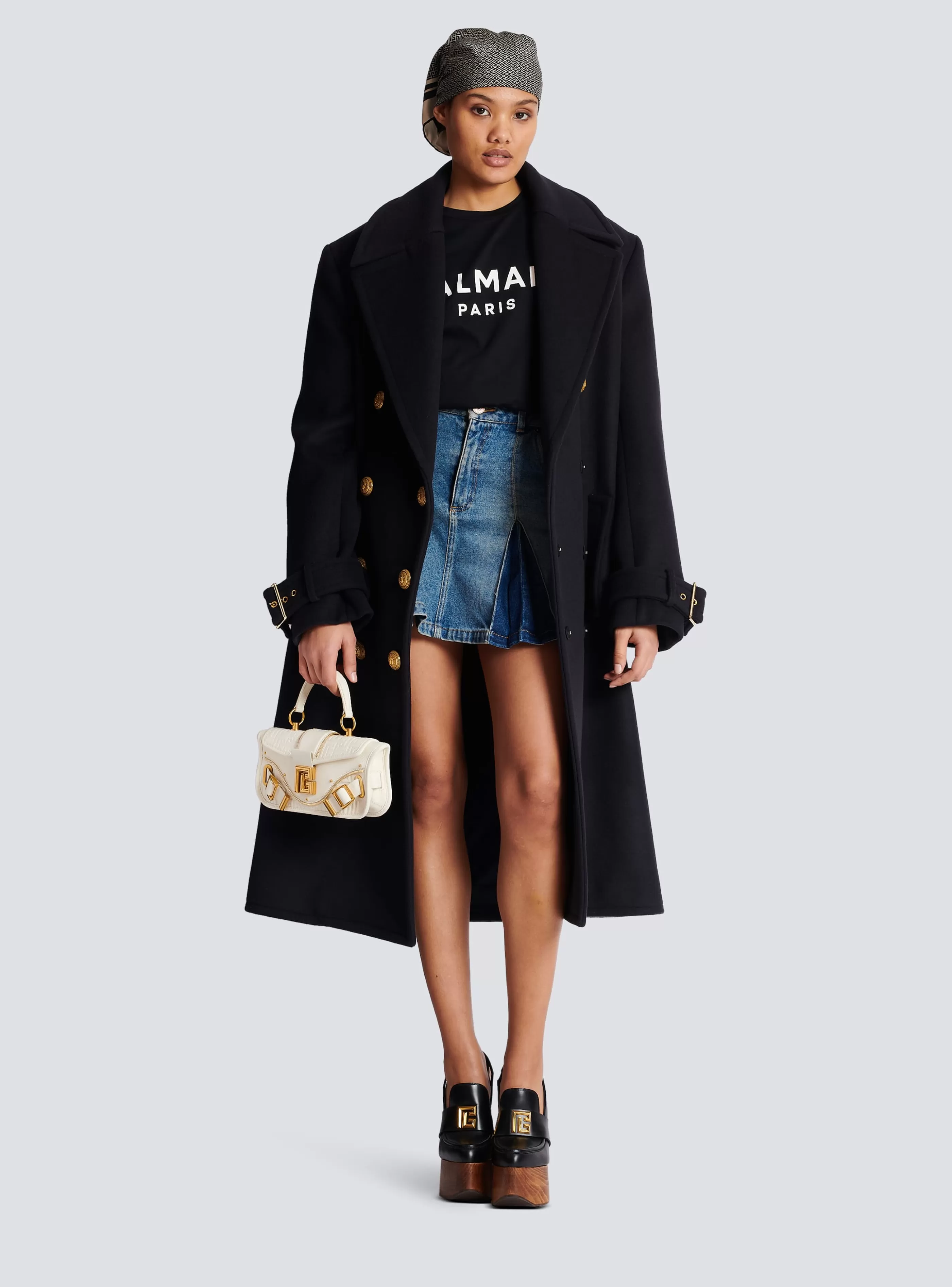 Balmain T-Shirt-Eco-designed Cotton T-shirt With Logo Print black