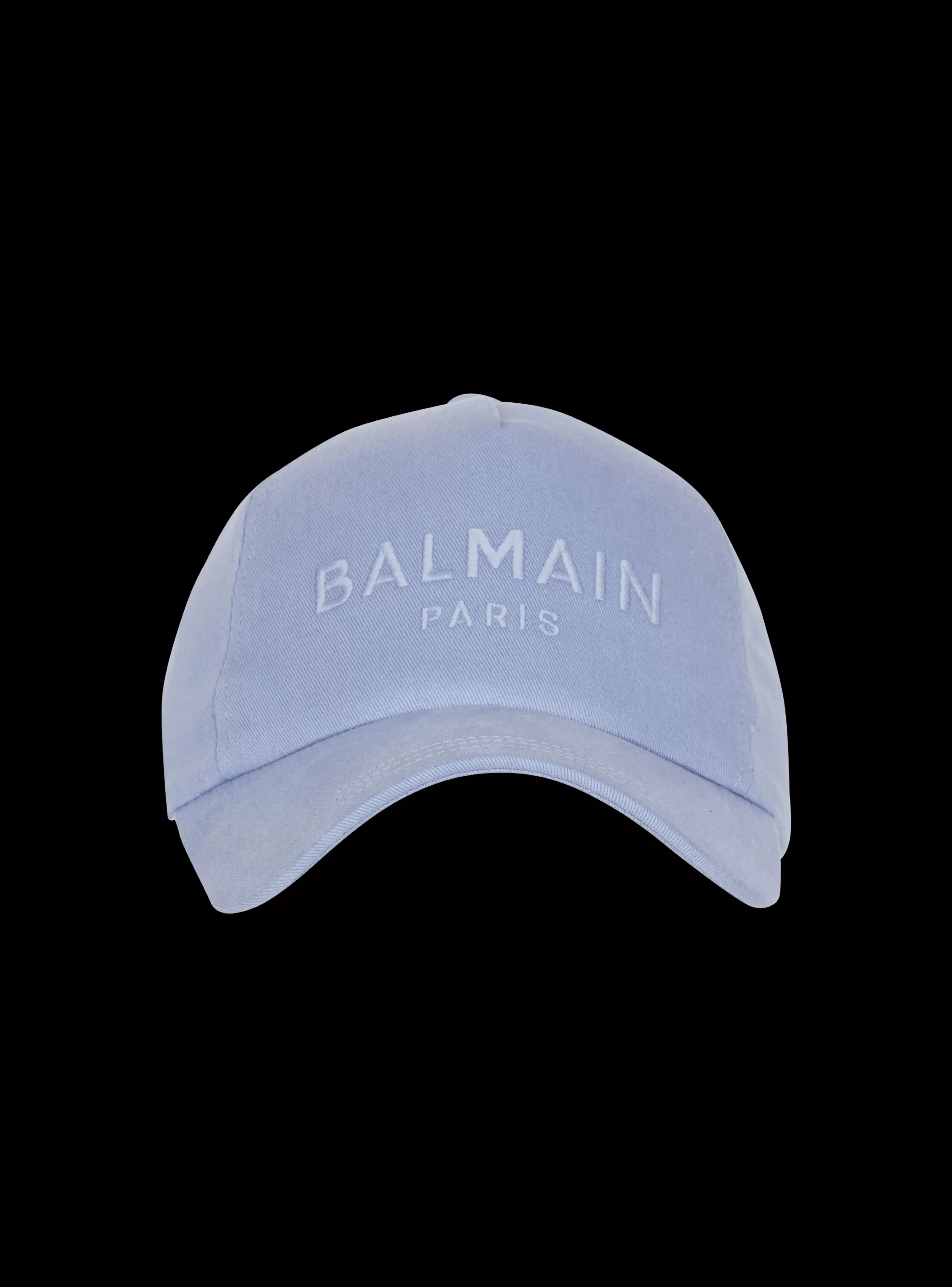 Balmain Cappelli-Embroidered Paris Cap blue