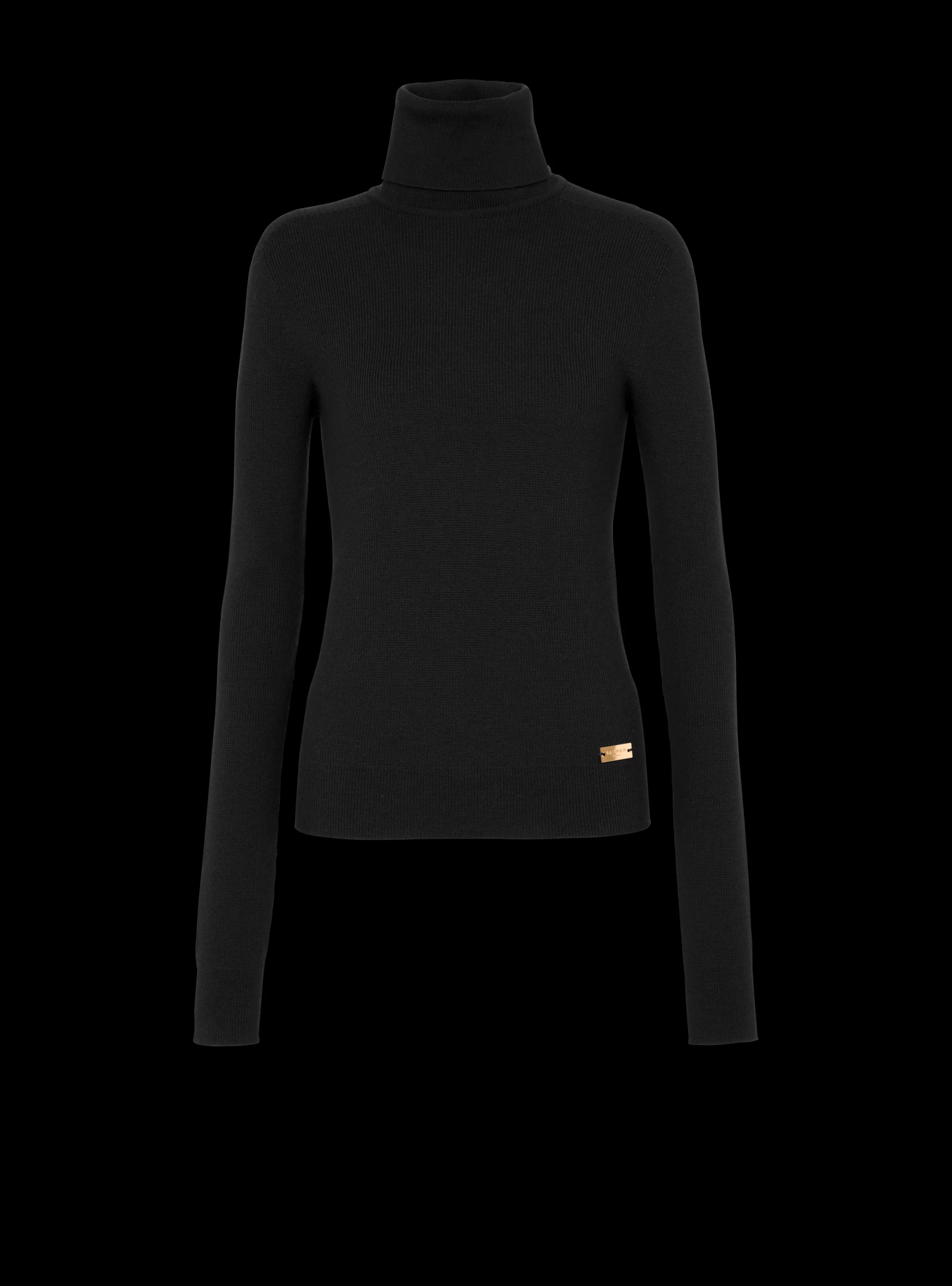 Balmain Maglieria-Fine Knit Turtleneck black