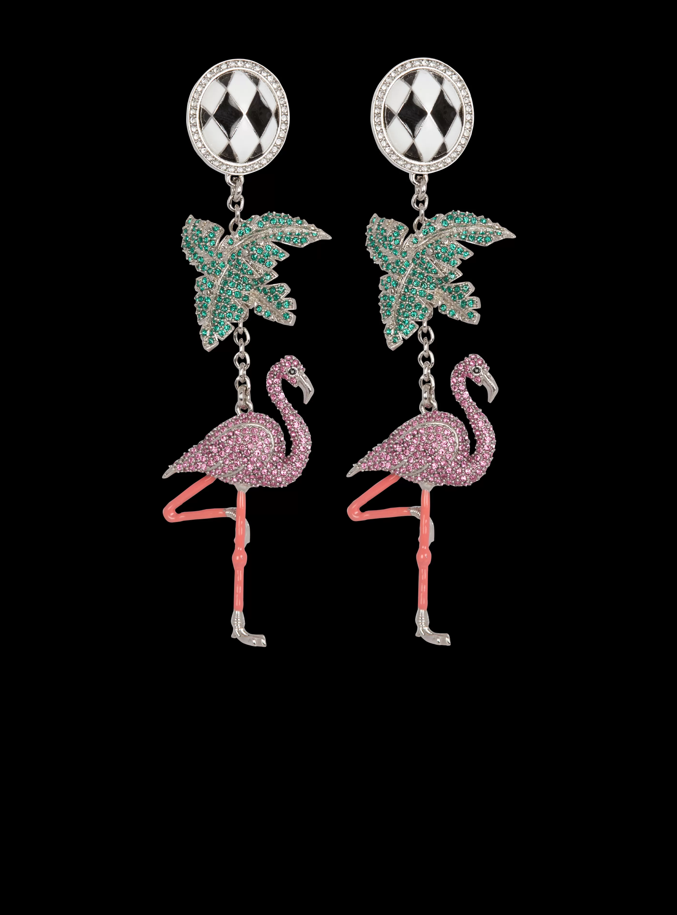 Balmain Gioielli Moda-Flamingo Pendant Earrings multicolor