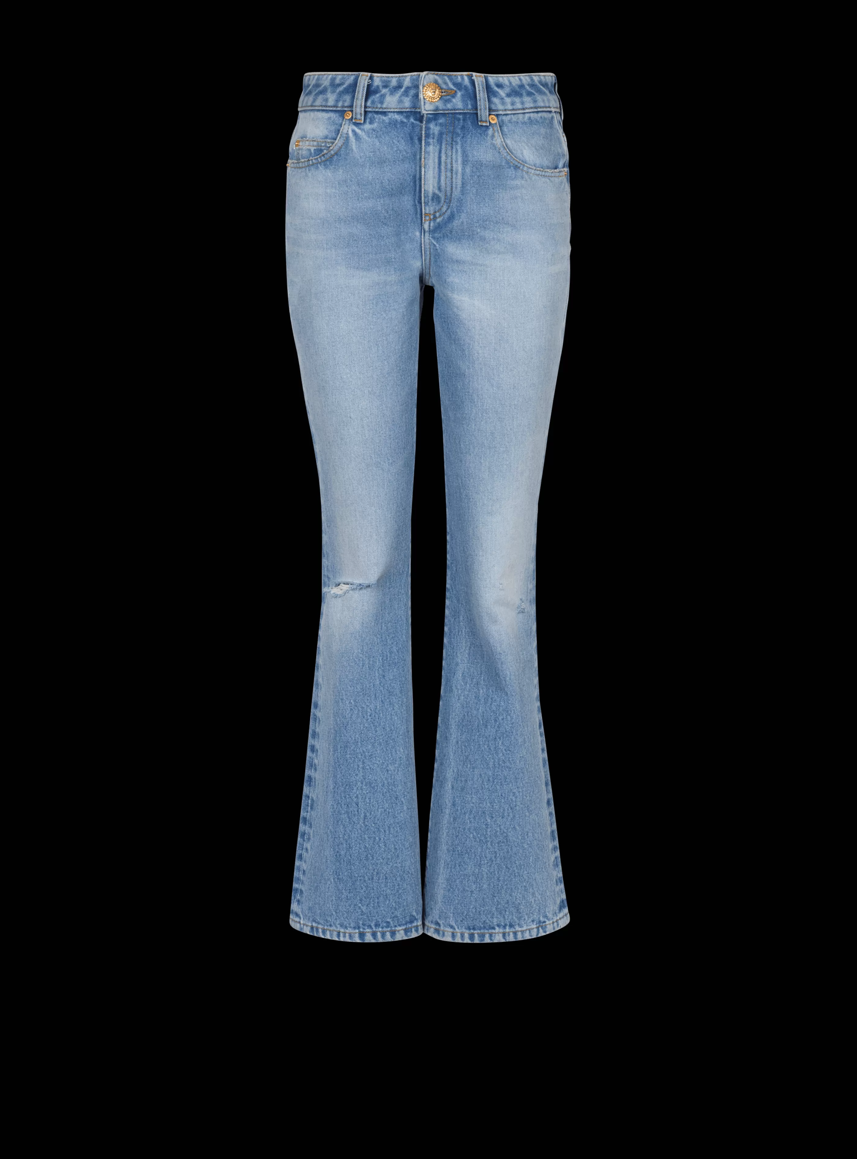 Balmain Denim-Flared Denim Jeans blue