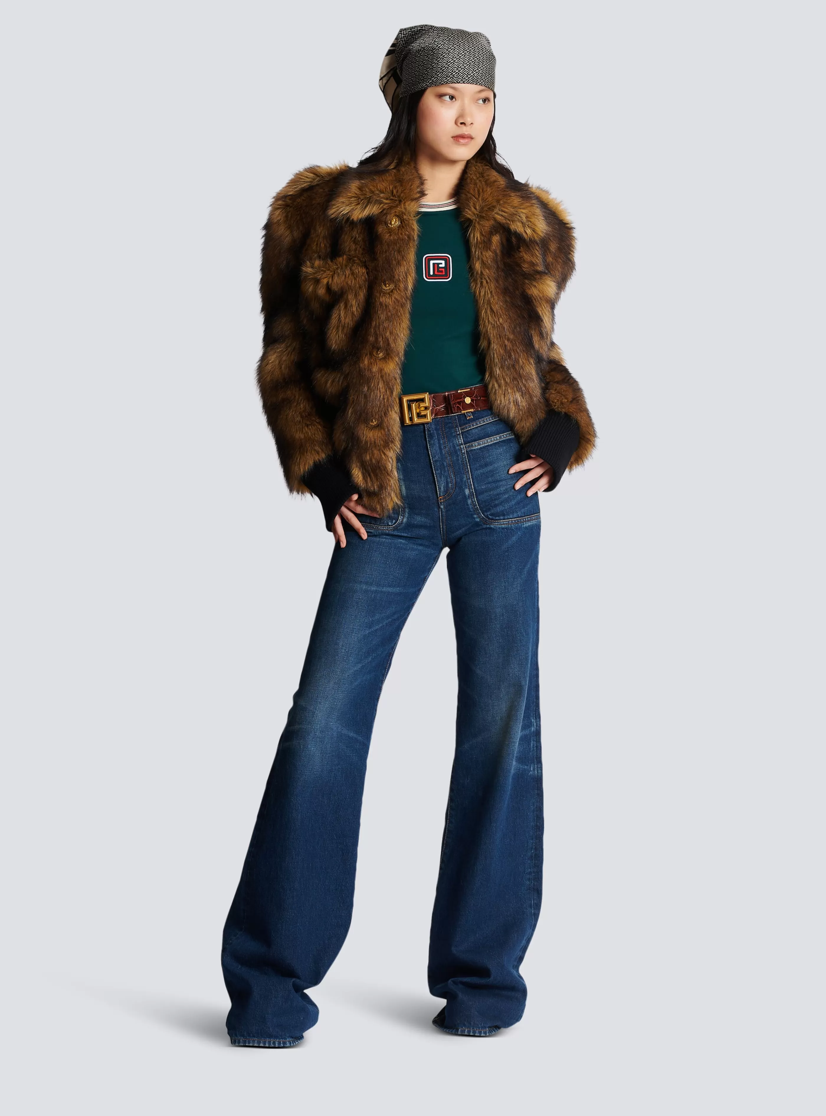 Balmain Denim-Flared Denim Jeans blue