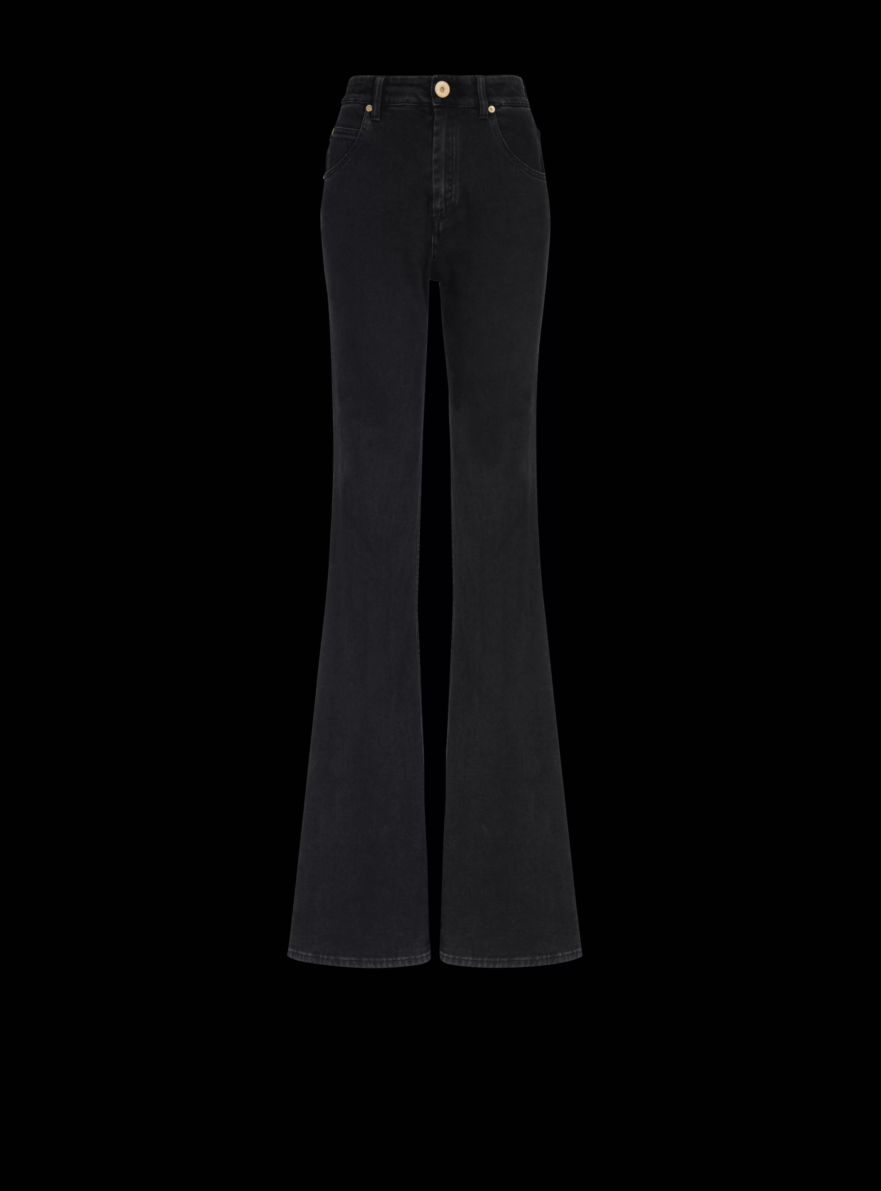 Balmain Denim-Flared Denim Jeans black