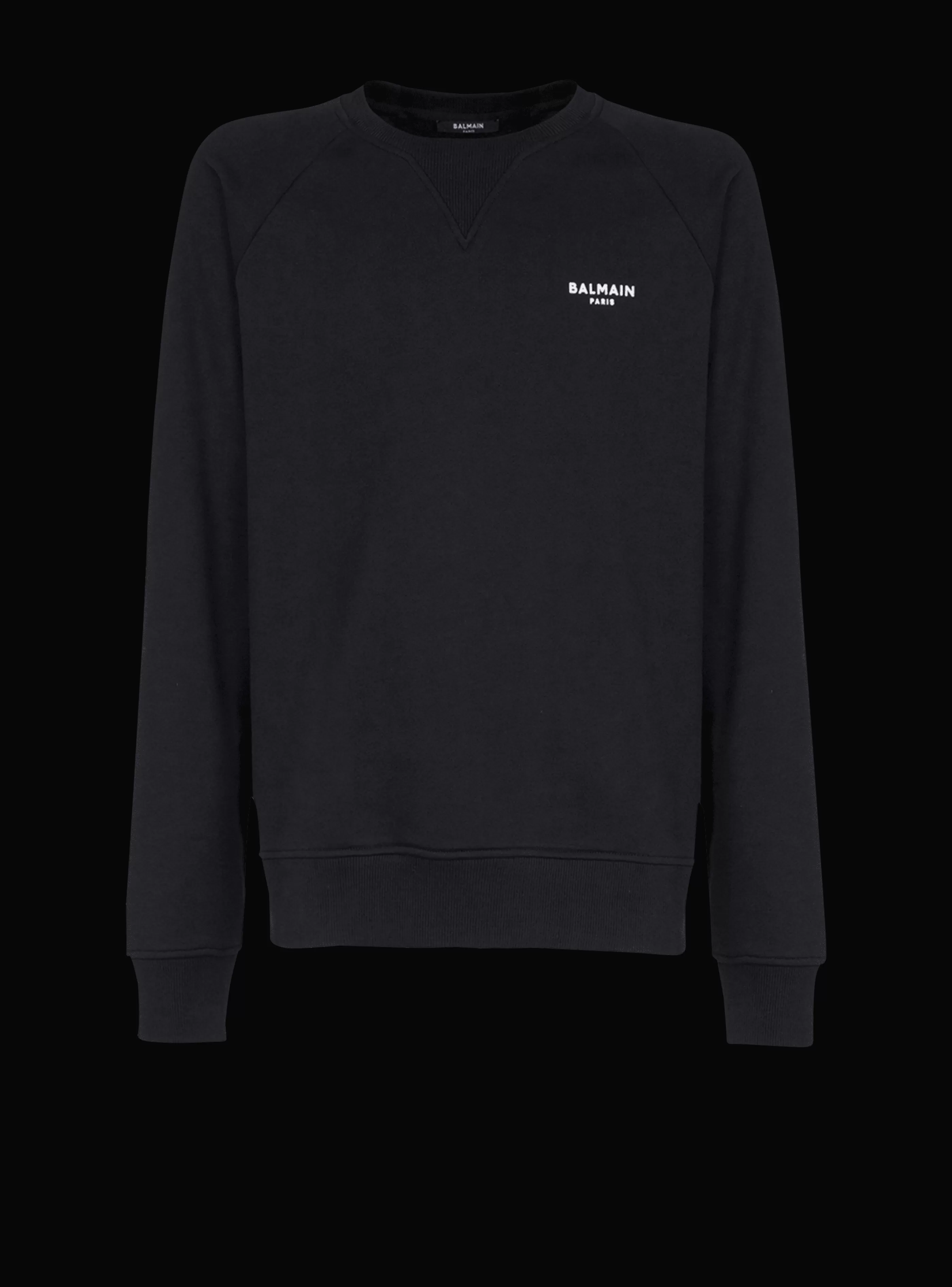 Balmain Abbigliamento Sportivo | Felpe-Flocked Sweatshirt black